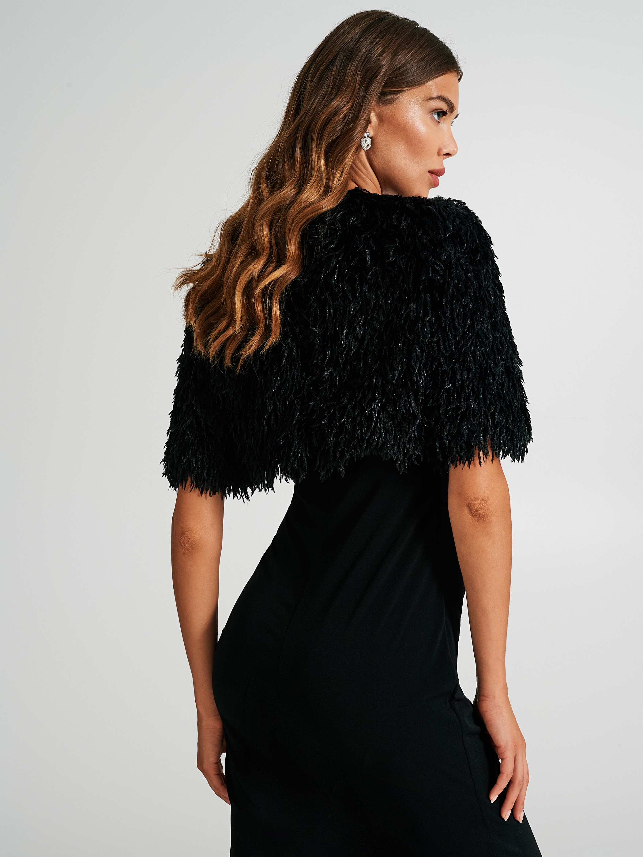 Coprispalle pelliccia nero on sale
