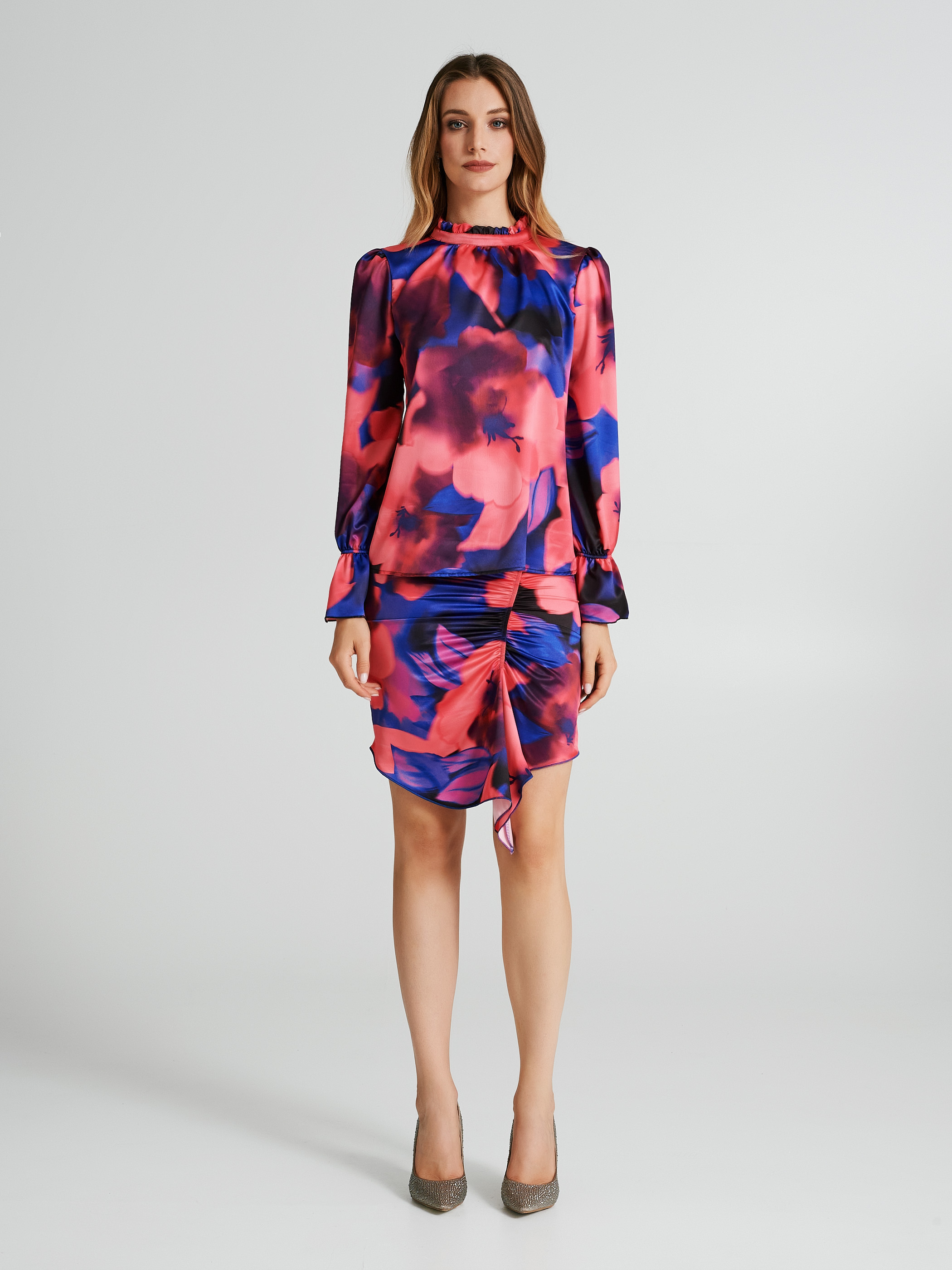 Turtleneck cocktail blouses top