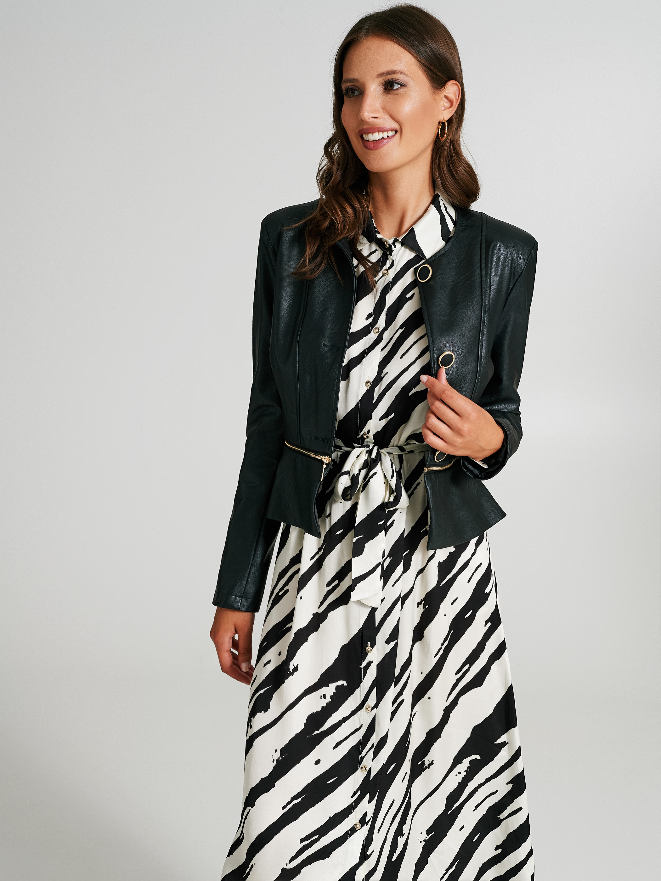 Vestido camisero cebra store