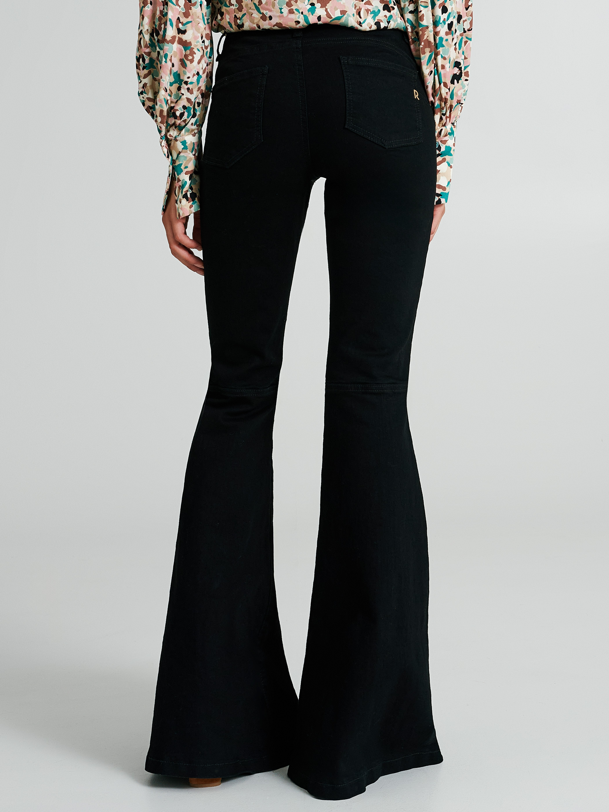 Flared dark wash jeans