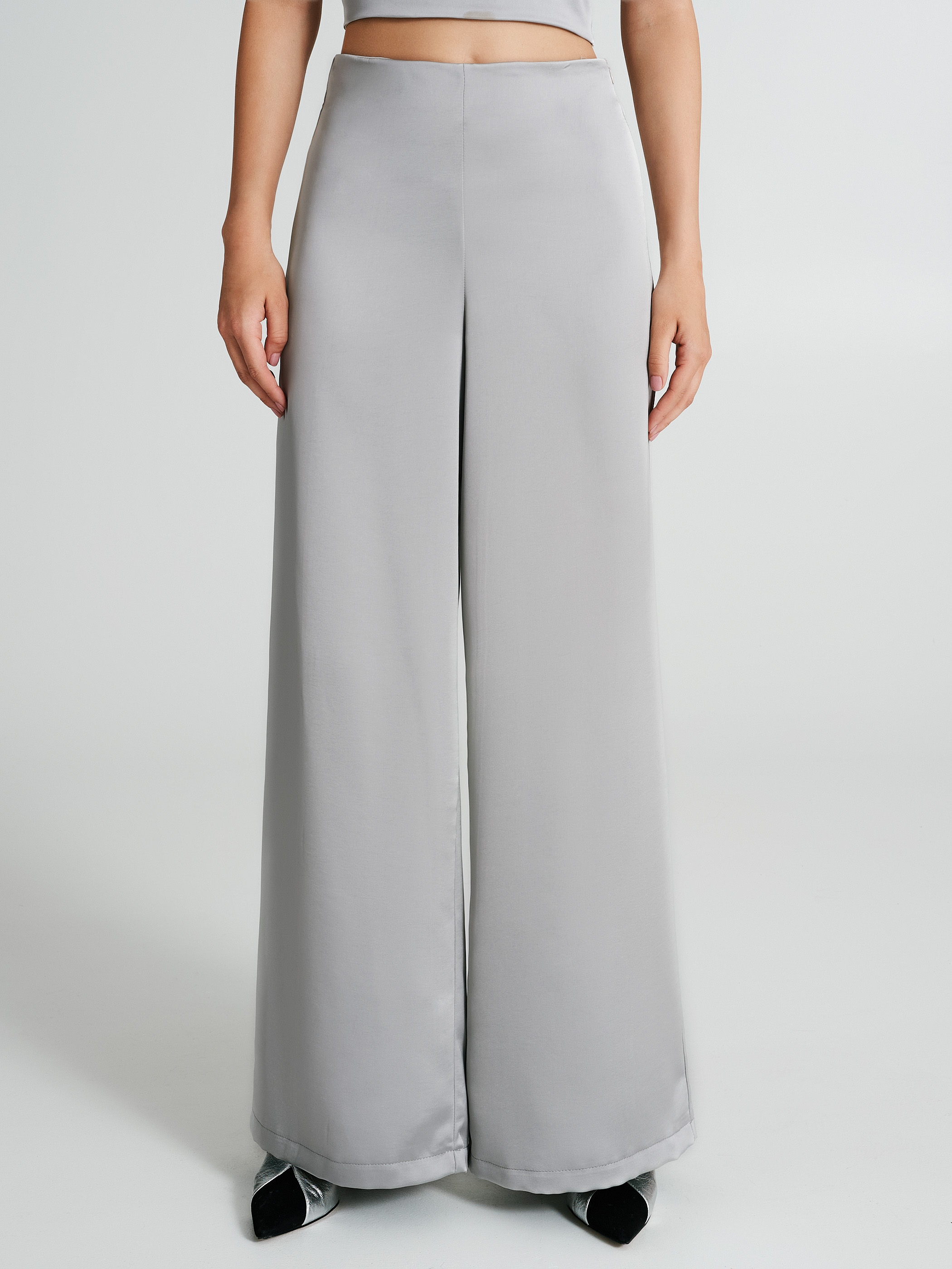 Pantalon palazzo en satin