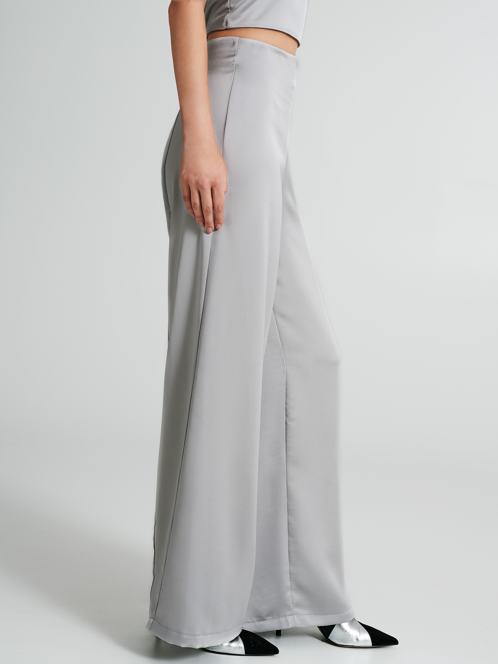 PALAZZO TROUSERS IN SATIN