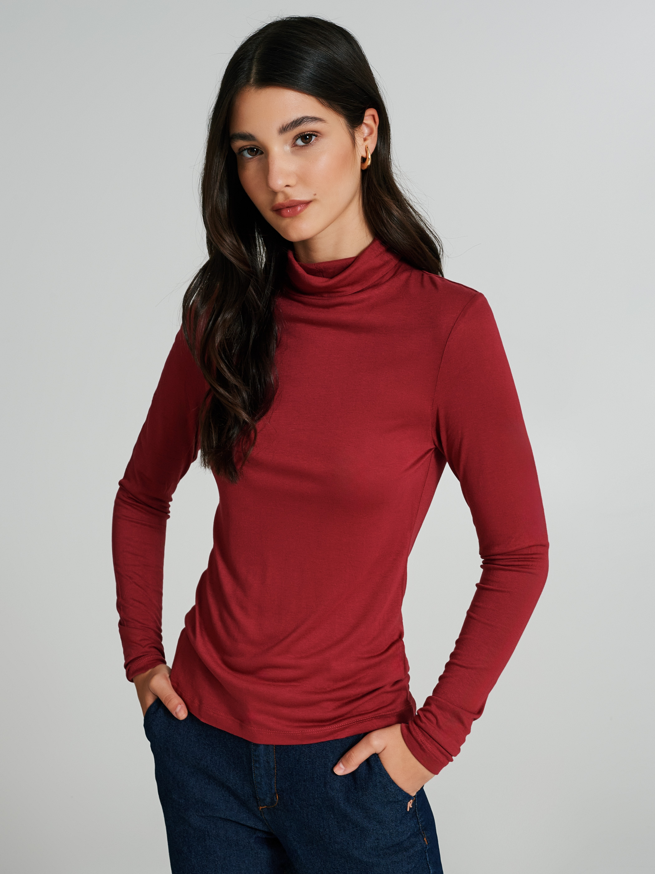 100 ECOVERO viscose turtleneck top