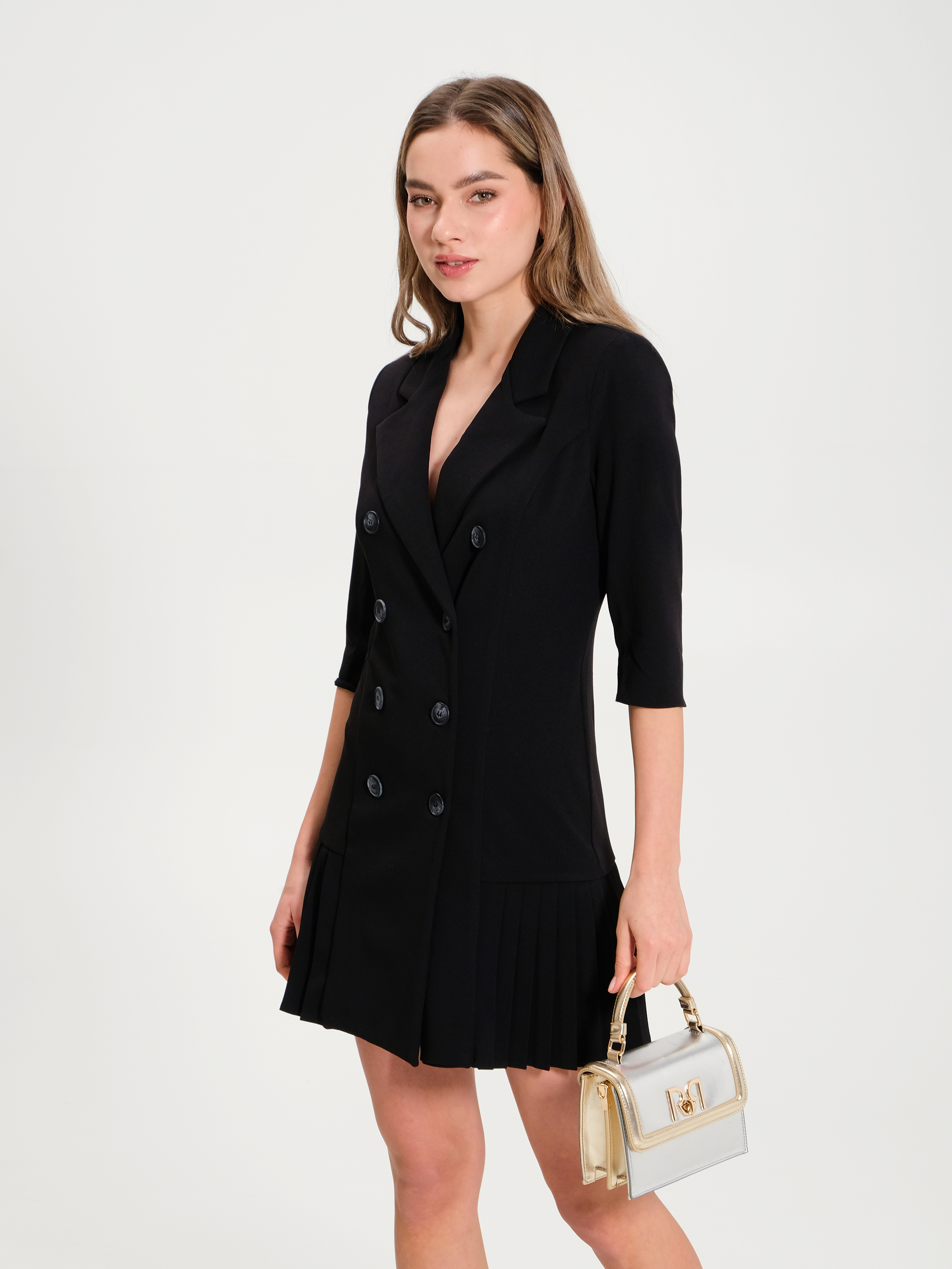 Vestito a doppiopetto hotsell con maniche lunghe