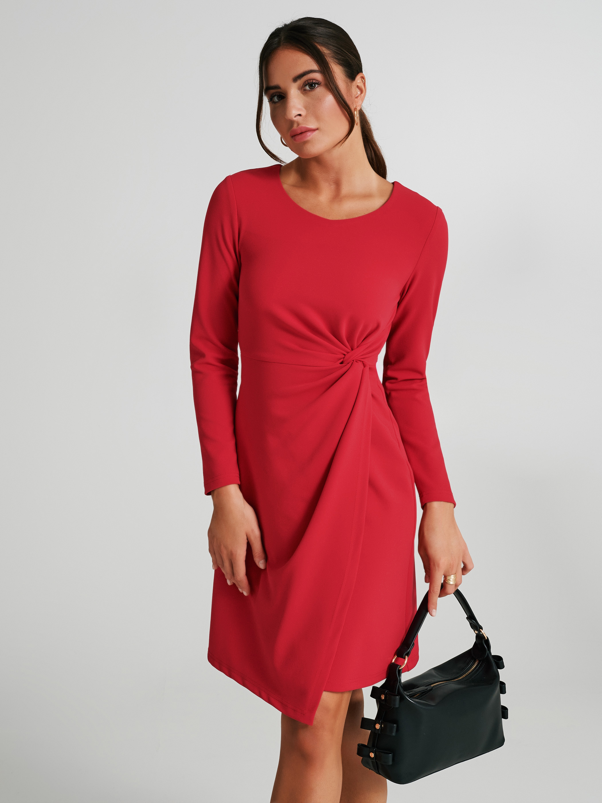 Vestido cruzado online con nudo