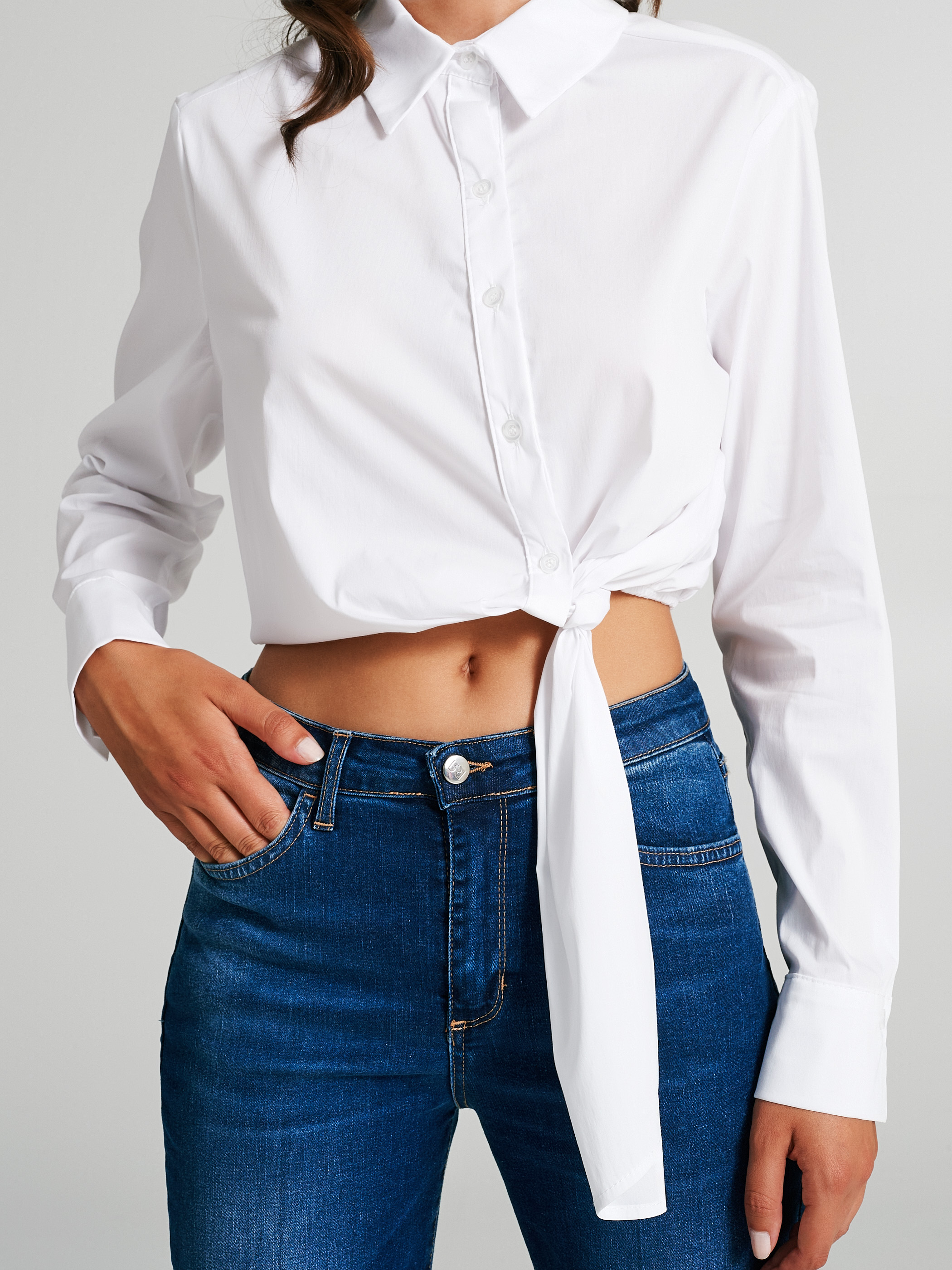 Camicia aperta con top outlet sotto
