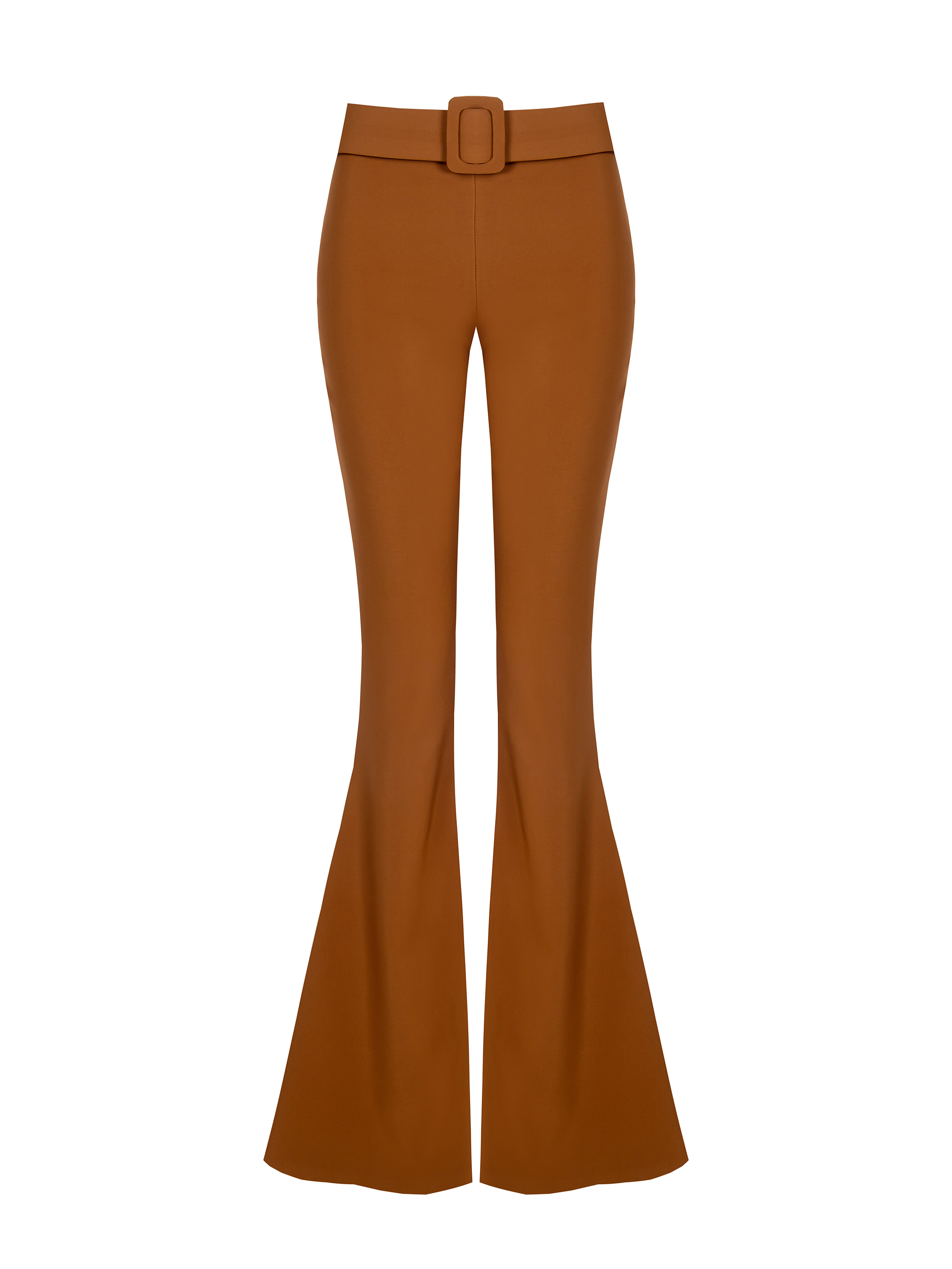 Pantaloni a zampa marroni top