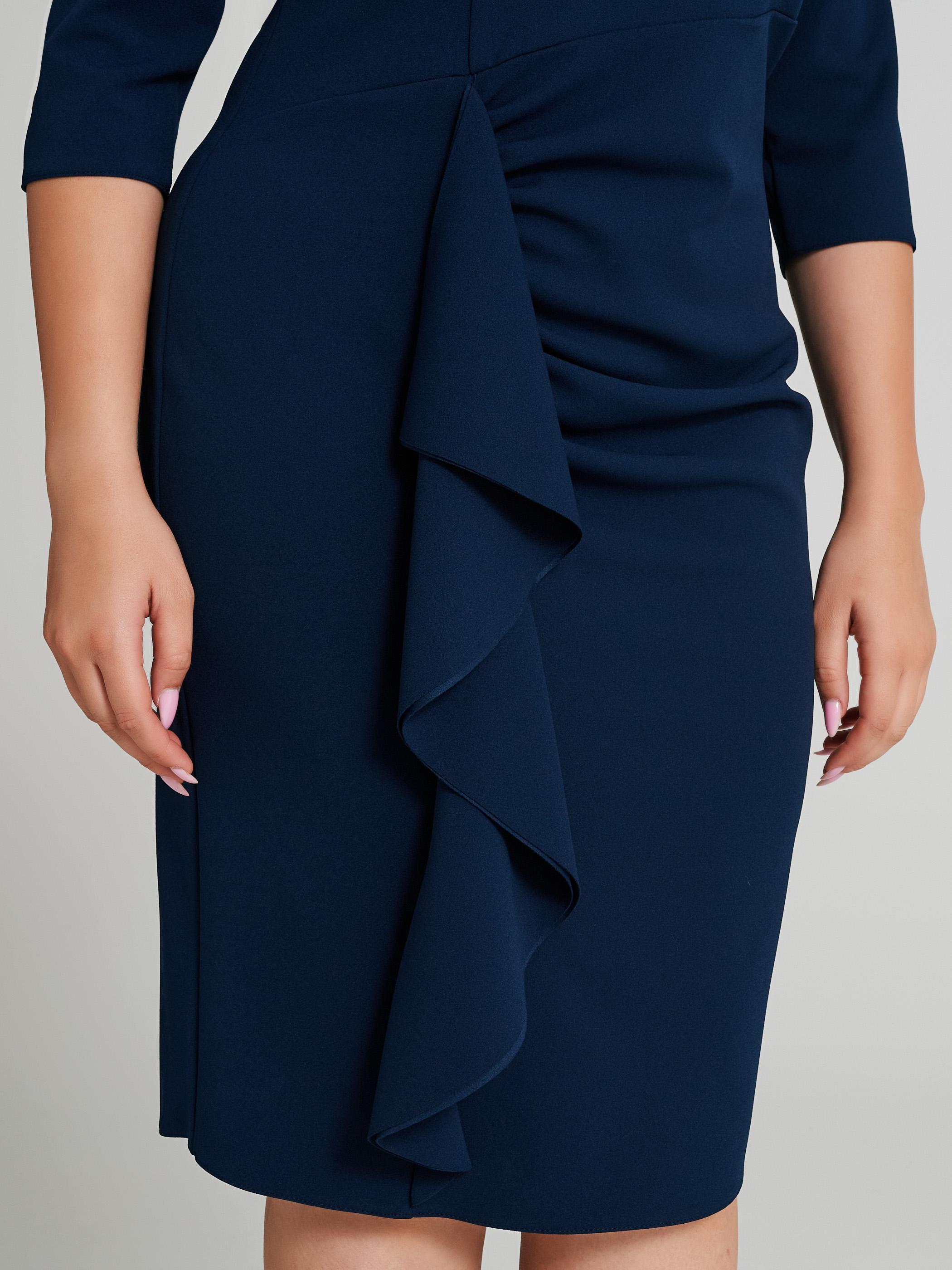 Abito tubino Curvy con arriccio