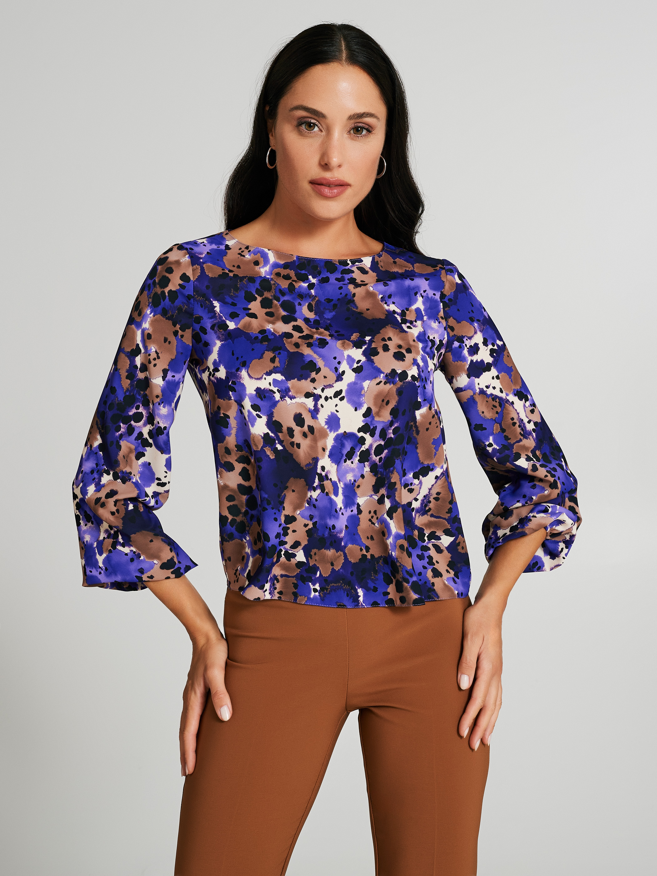 Blusa fantasia animalier acquerello