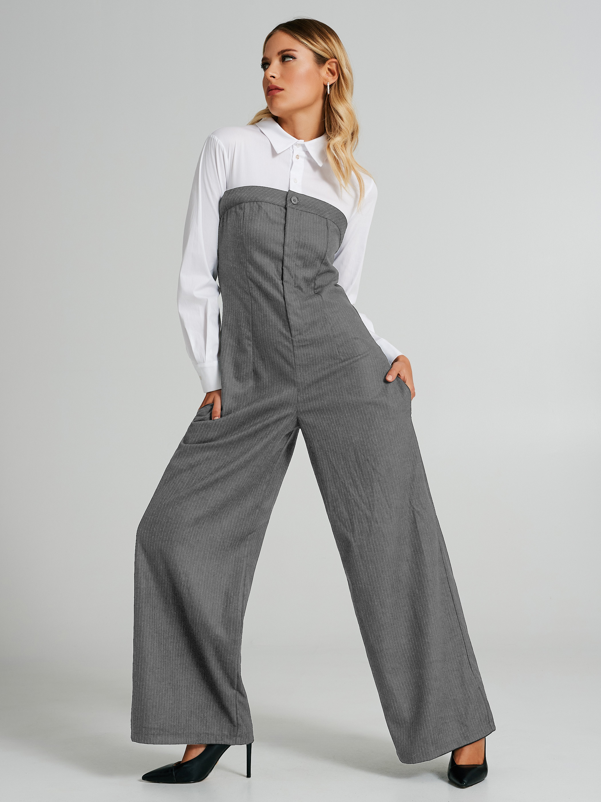 Pinstripe jumpsuit