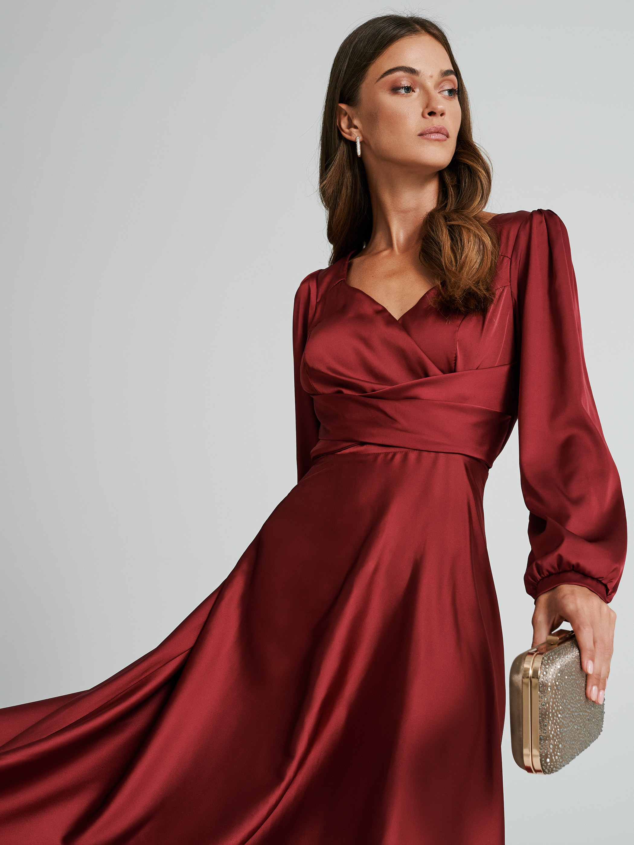 Vestito lungo deals bordeaux