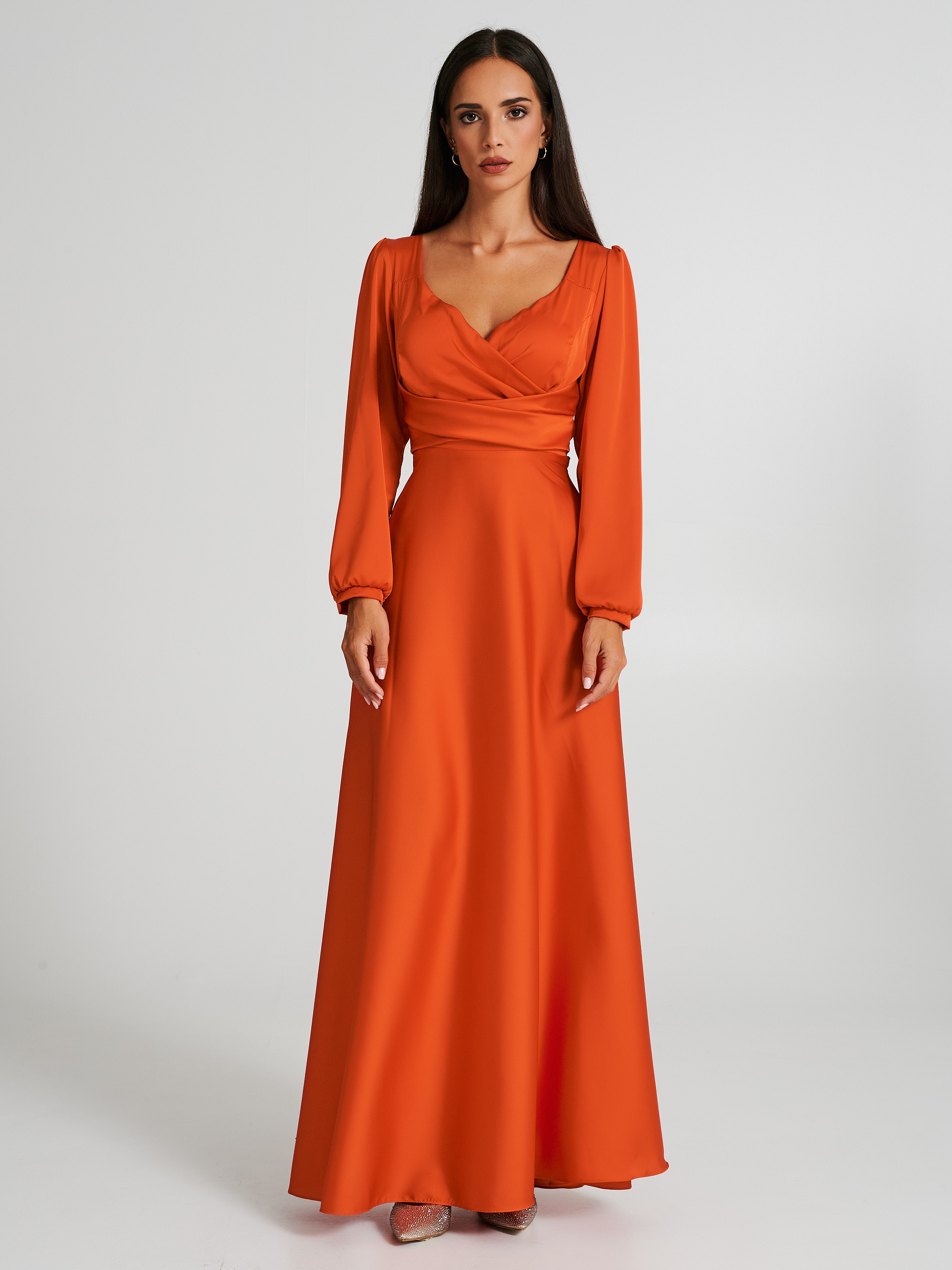 Robe sales longue croisée