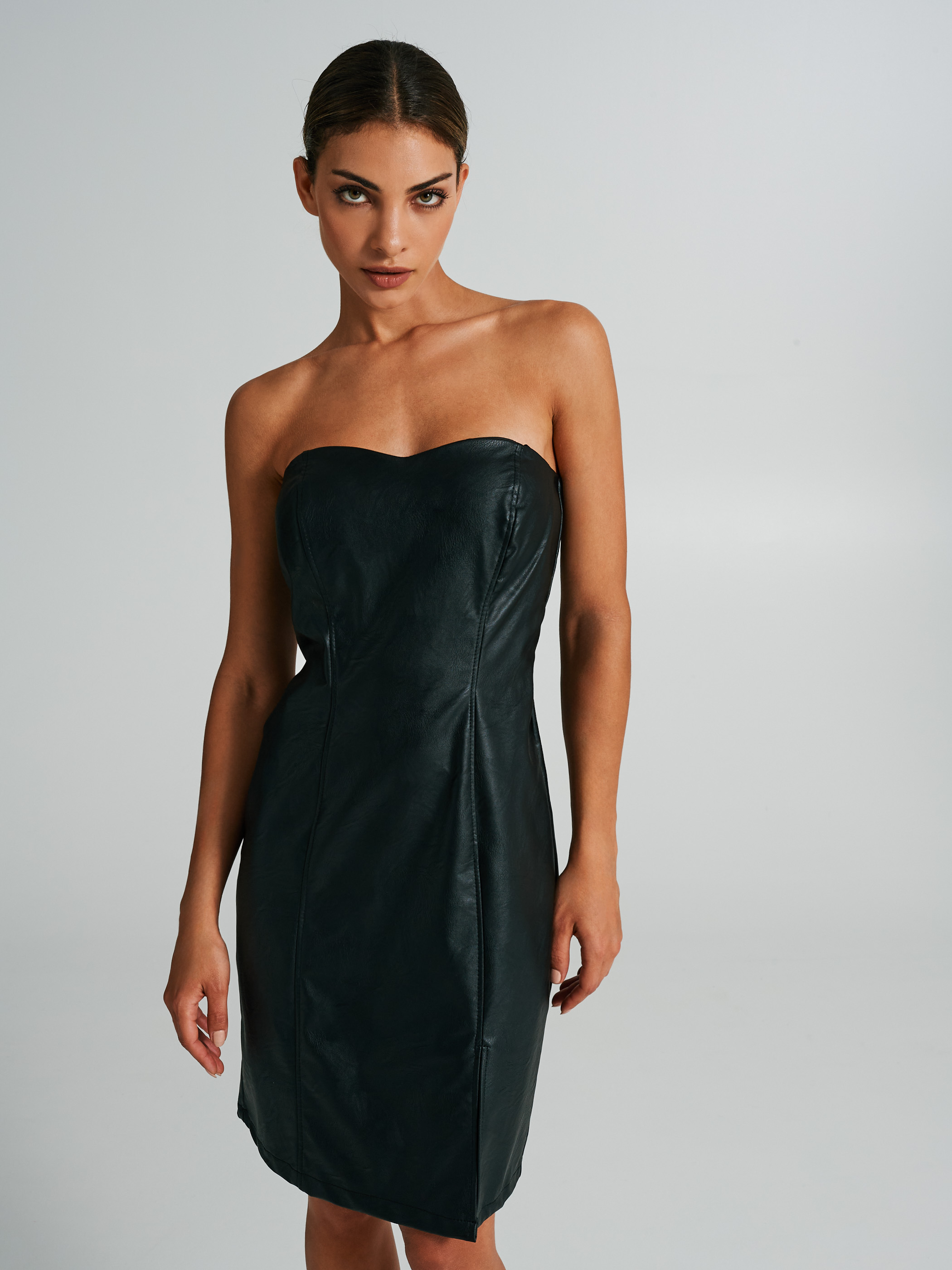 Robe fourreau simili hot sale cuir