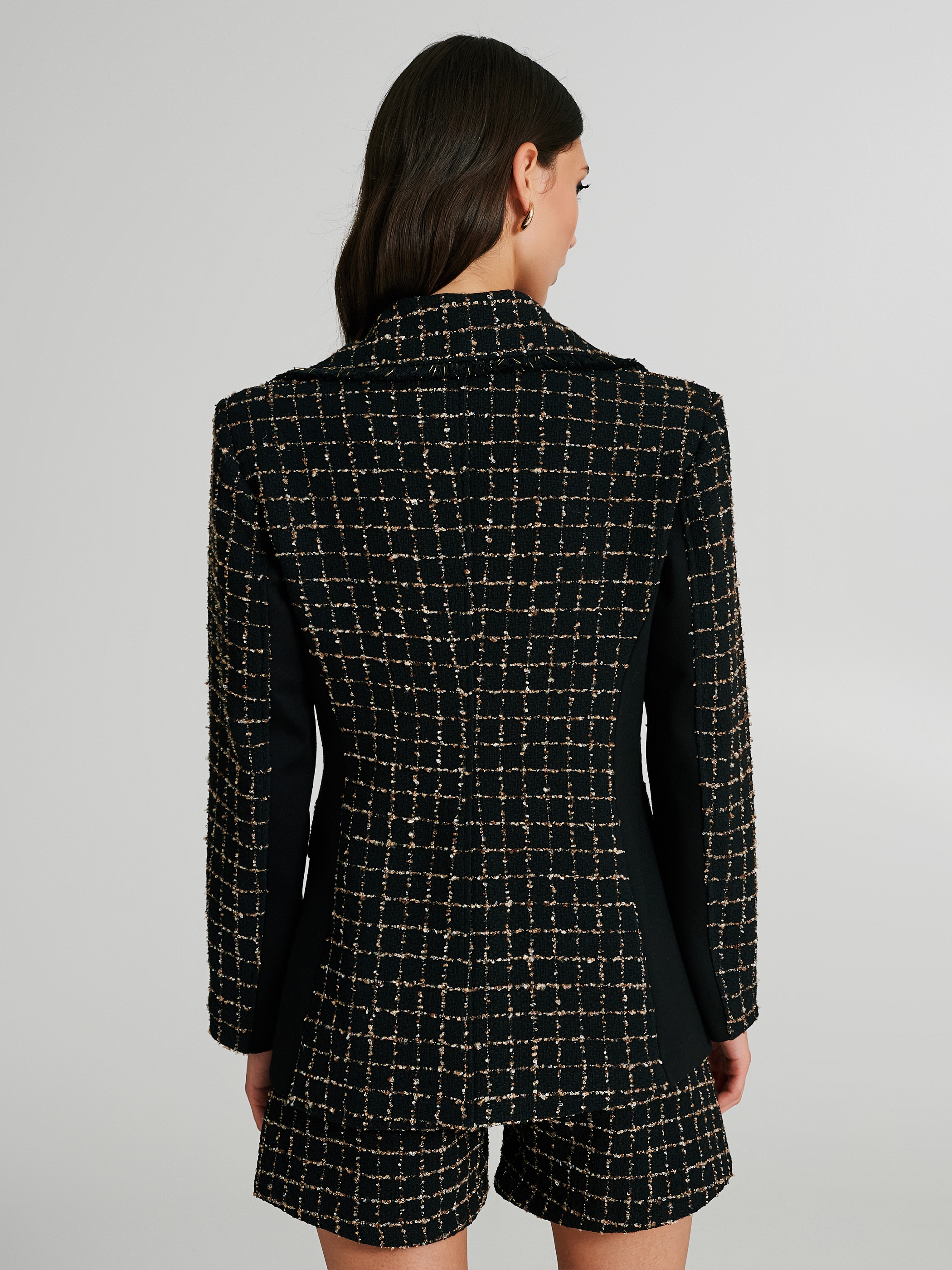 Veste hot sale longue tweed