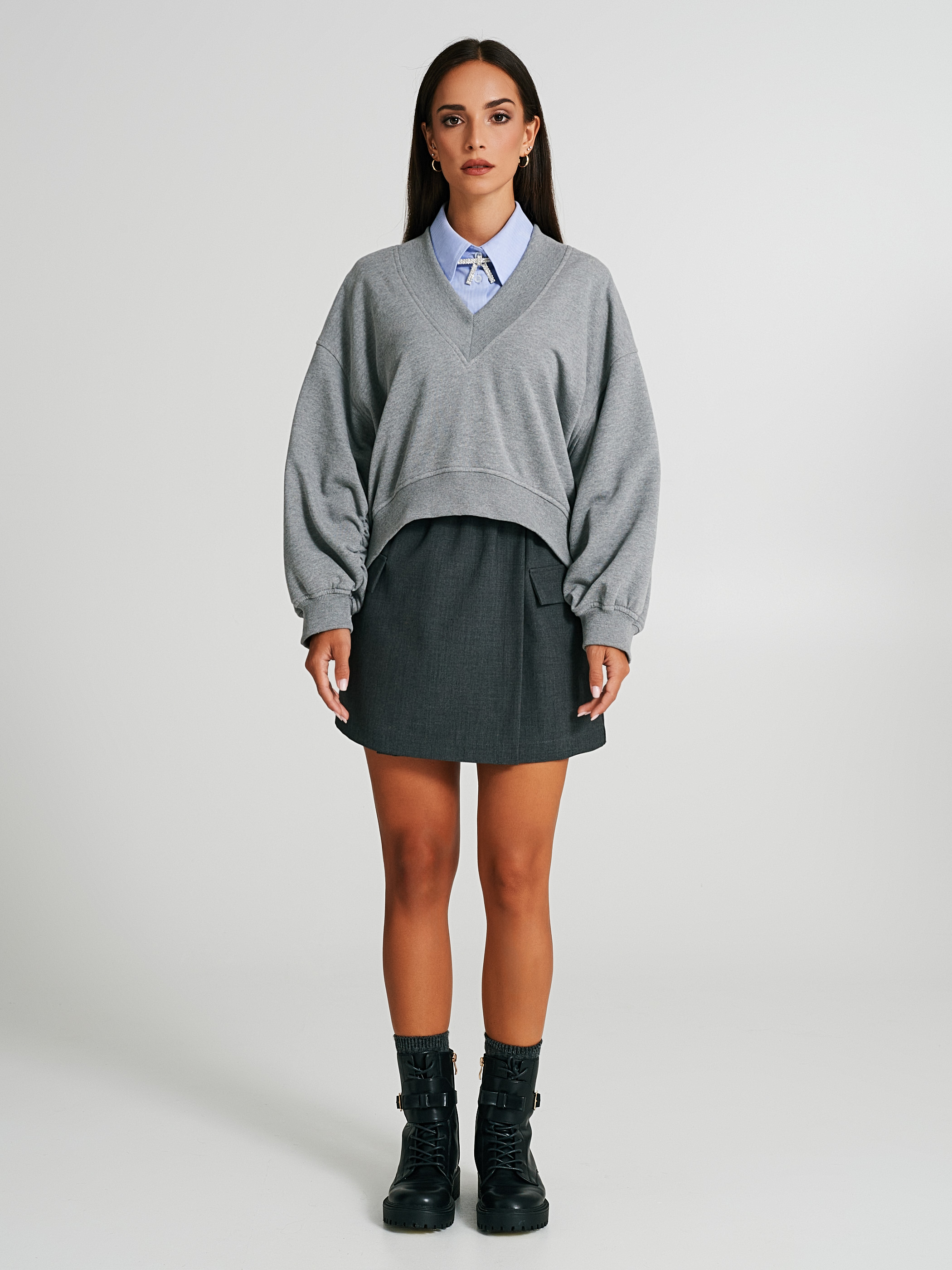 Felpa corta oversize