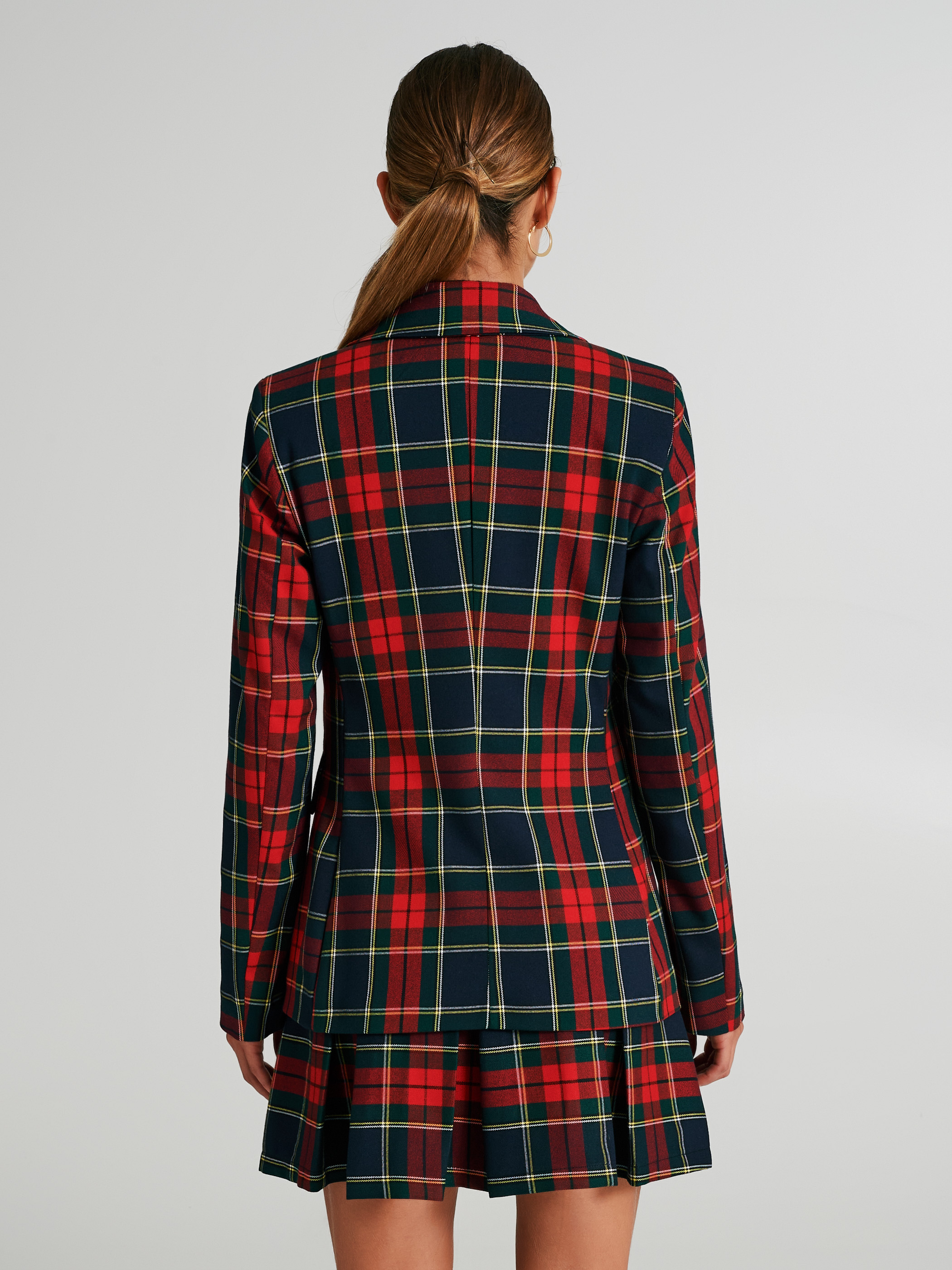 Tartan jacket with buttons