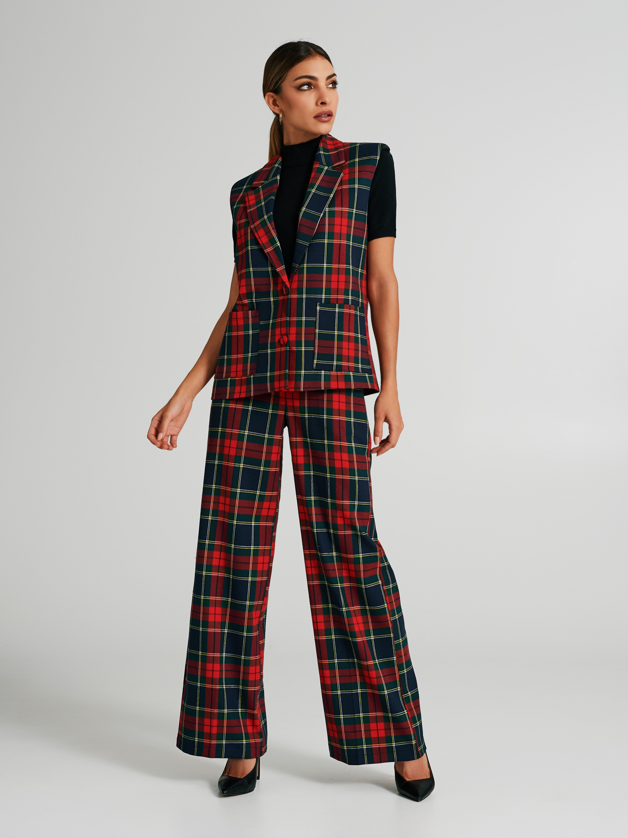 Women's tartan outlet waistcoat