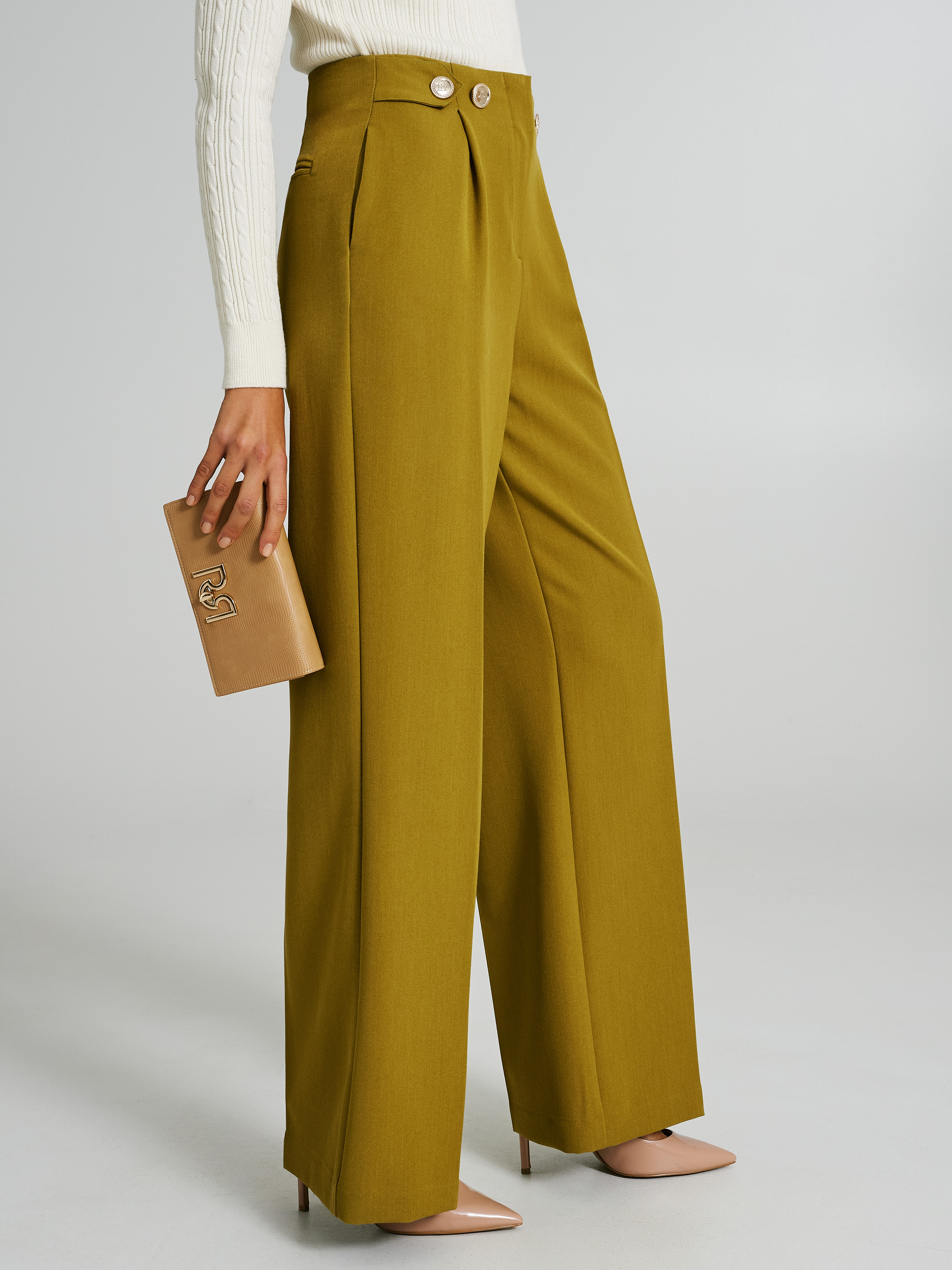 Pantalon palazzo deals con botones