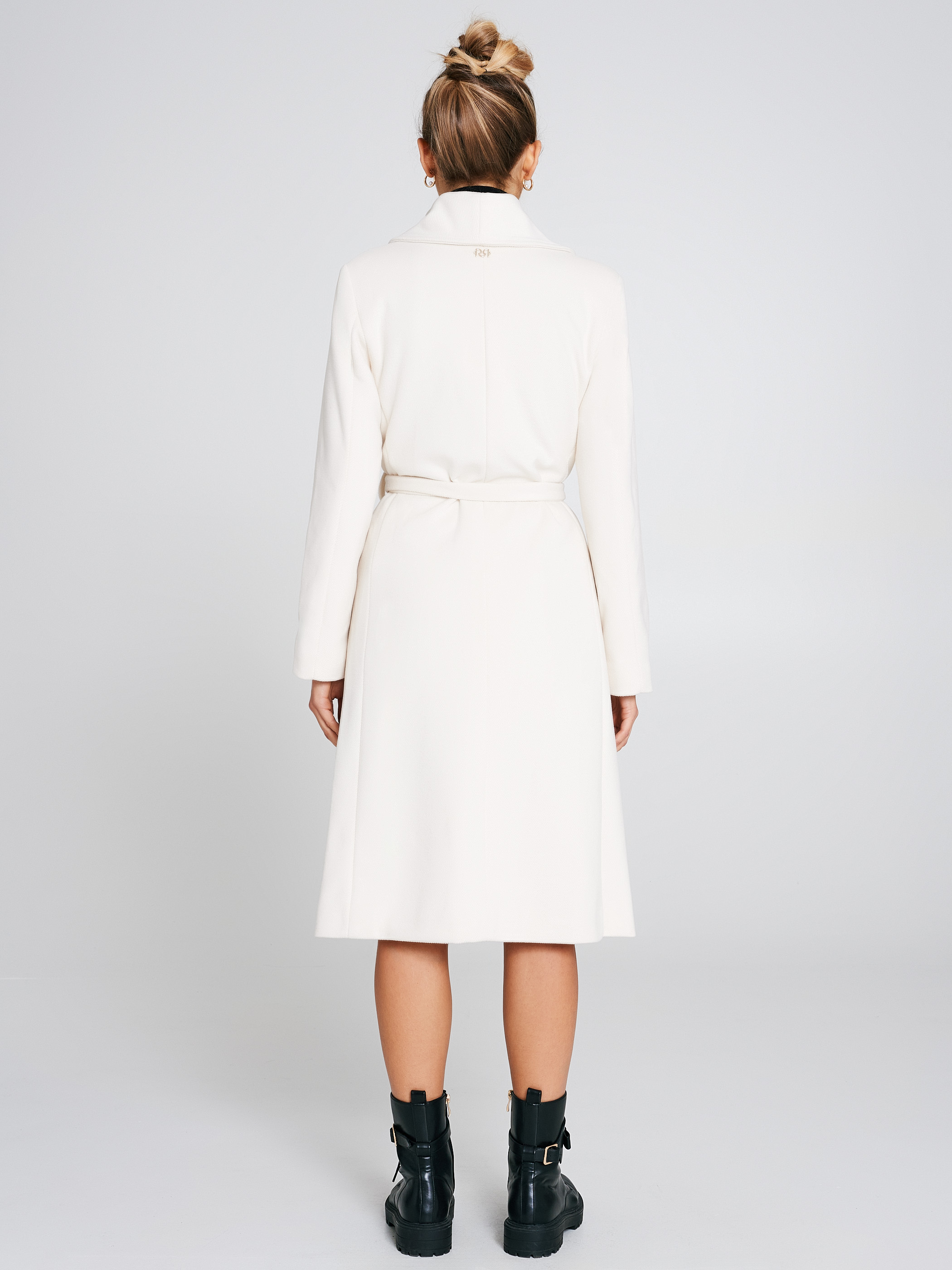 Cappotto sciallato con fodera unita