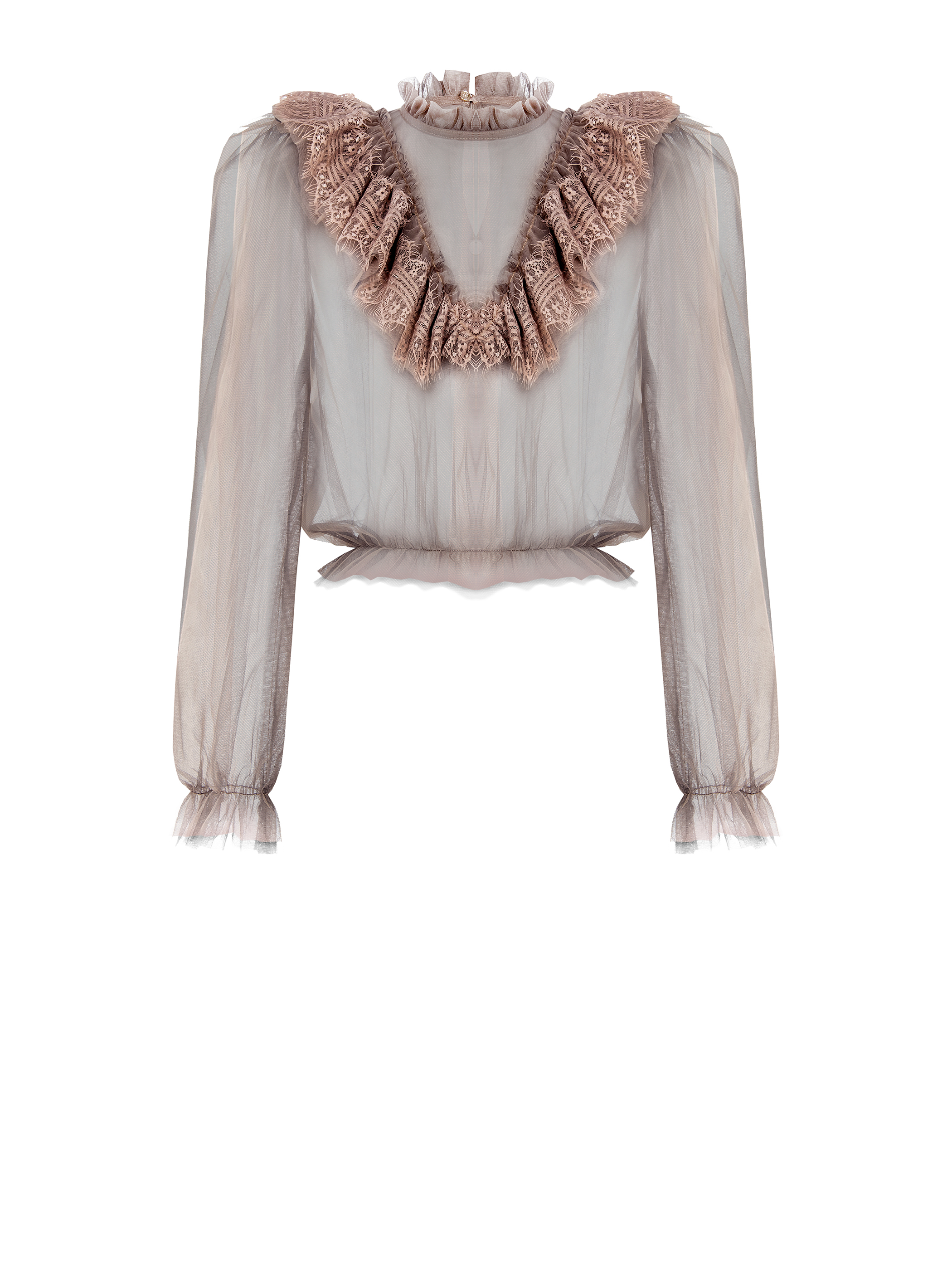 Blusas de hotsell tul con encaje