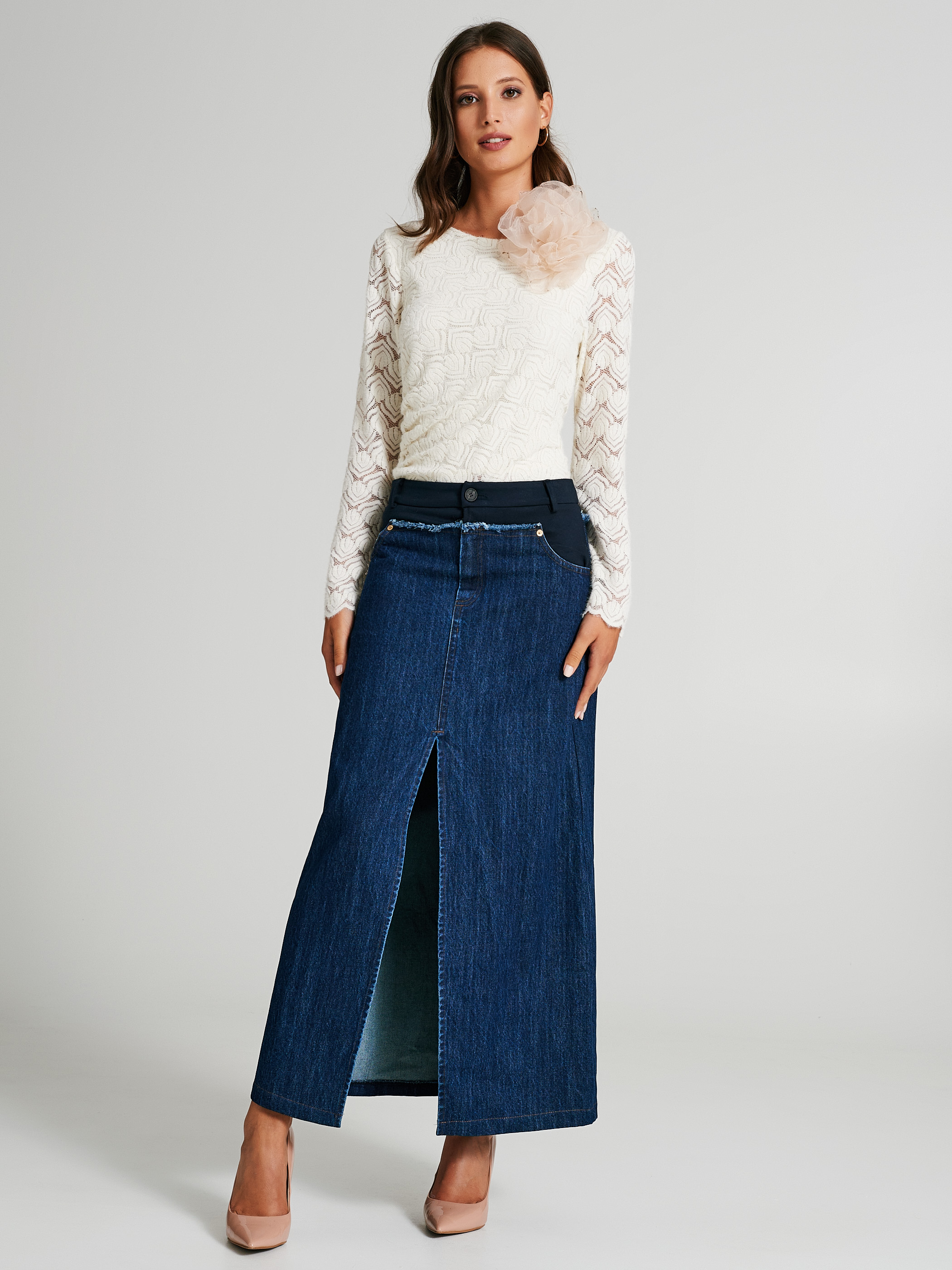 Jupe patchwork sales jean