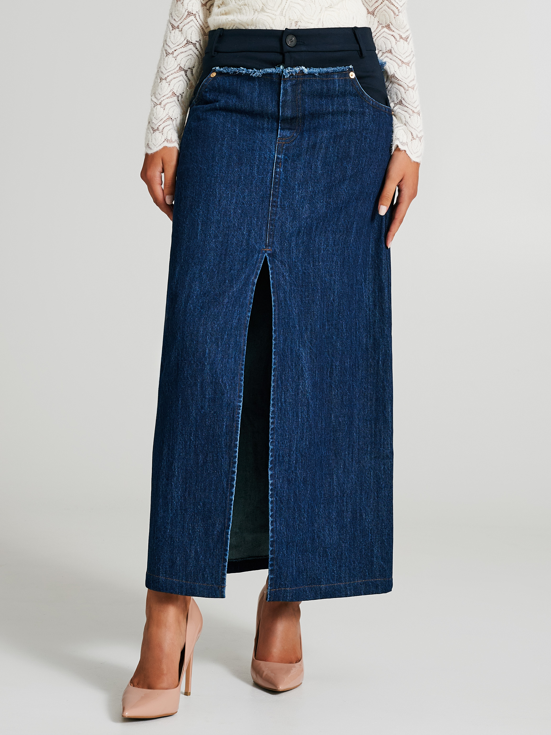 Jupe clearance jean patchwork