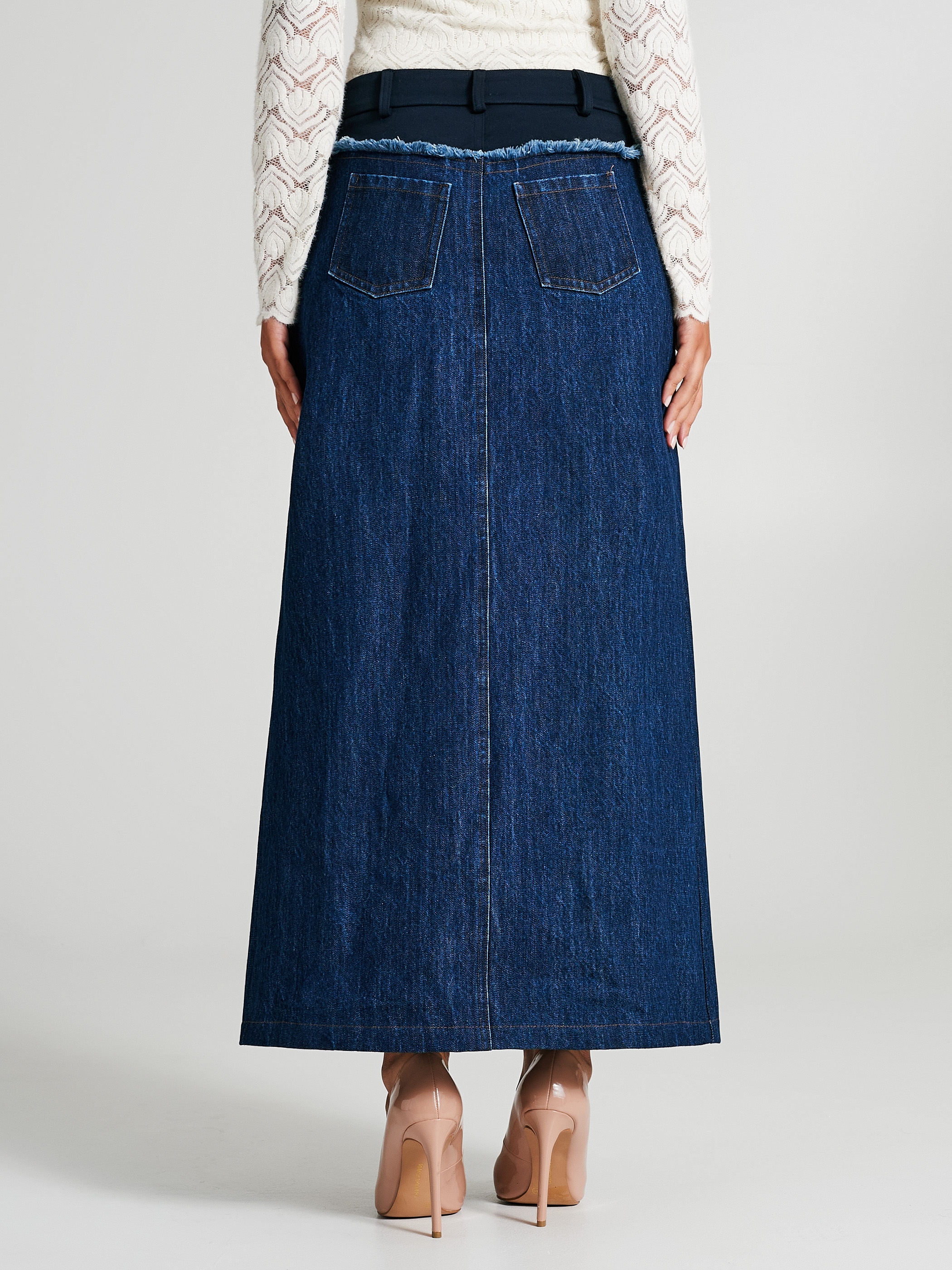 Jupe clearance jean patchwork