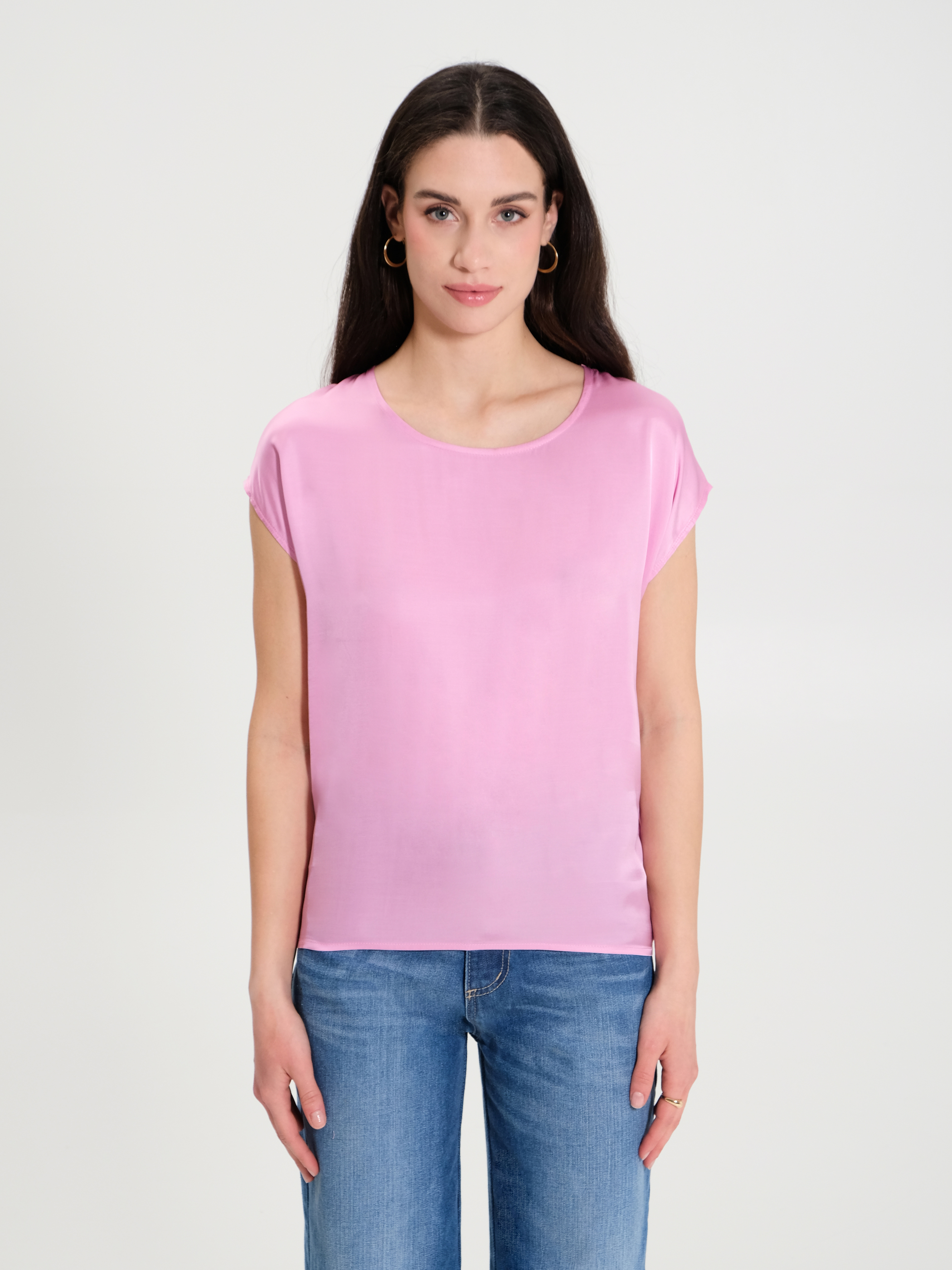 Blusa de cuello redondo 100 viscosa ECOVERO