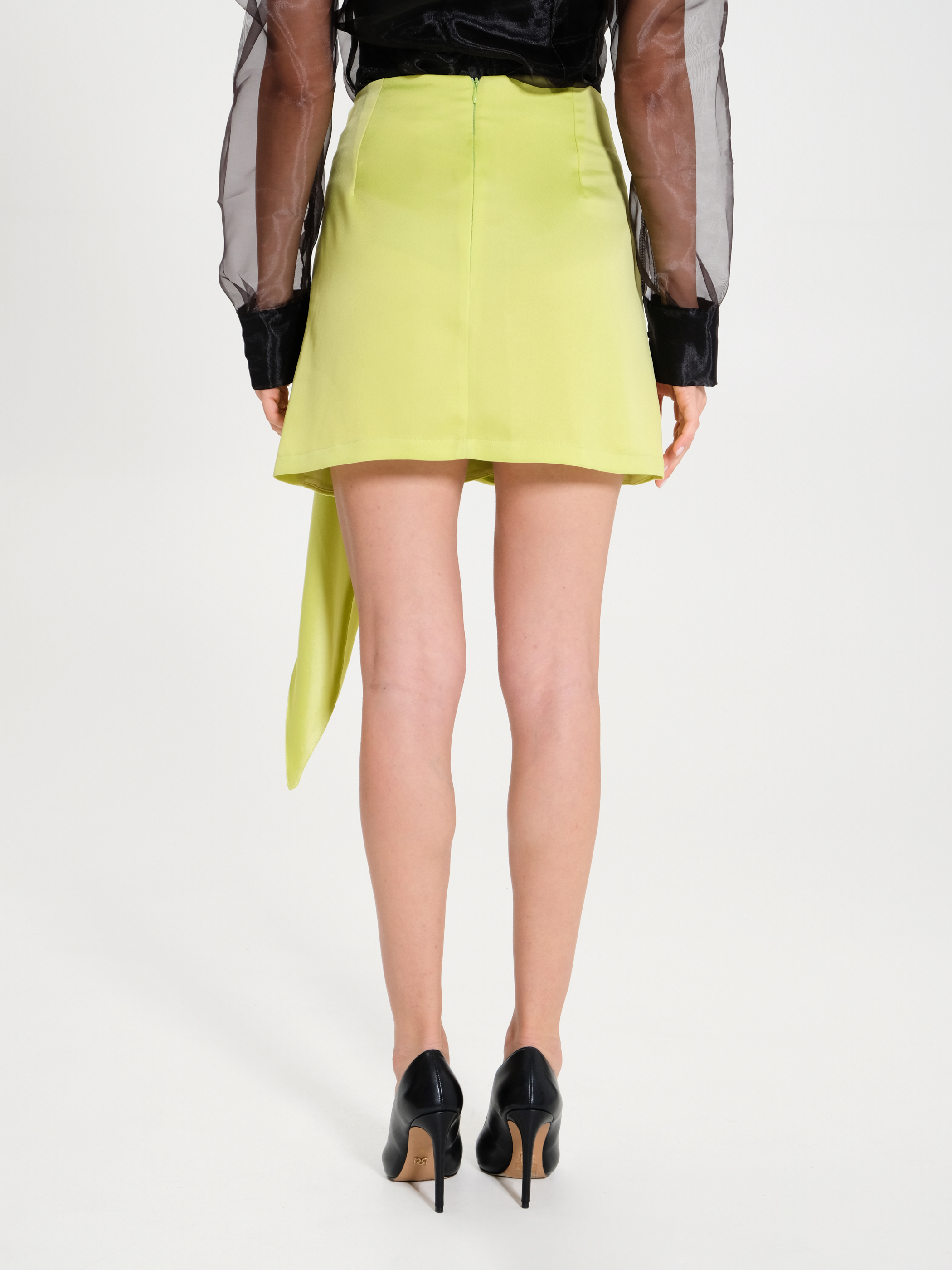 Draped leather hot sale mini skirt zara