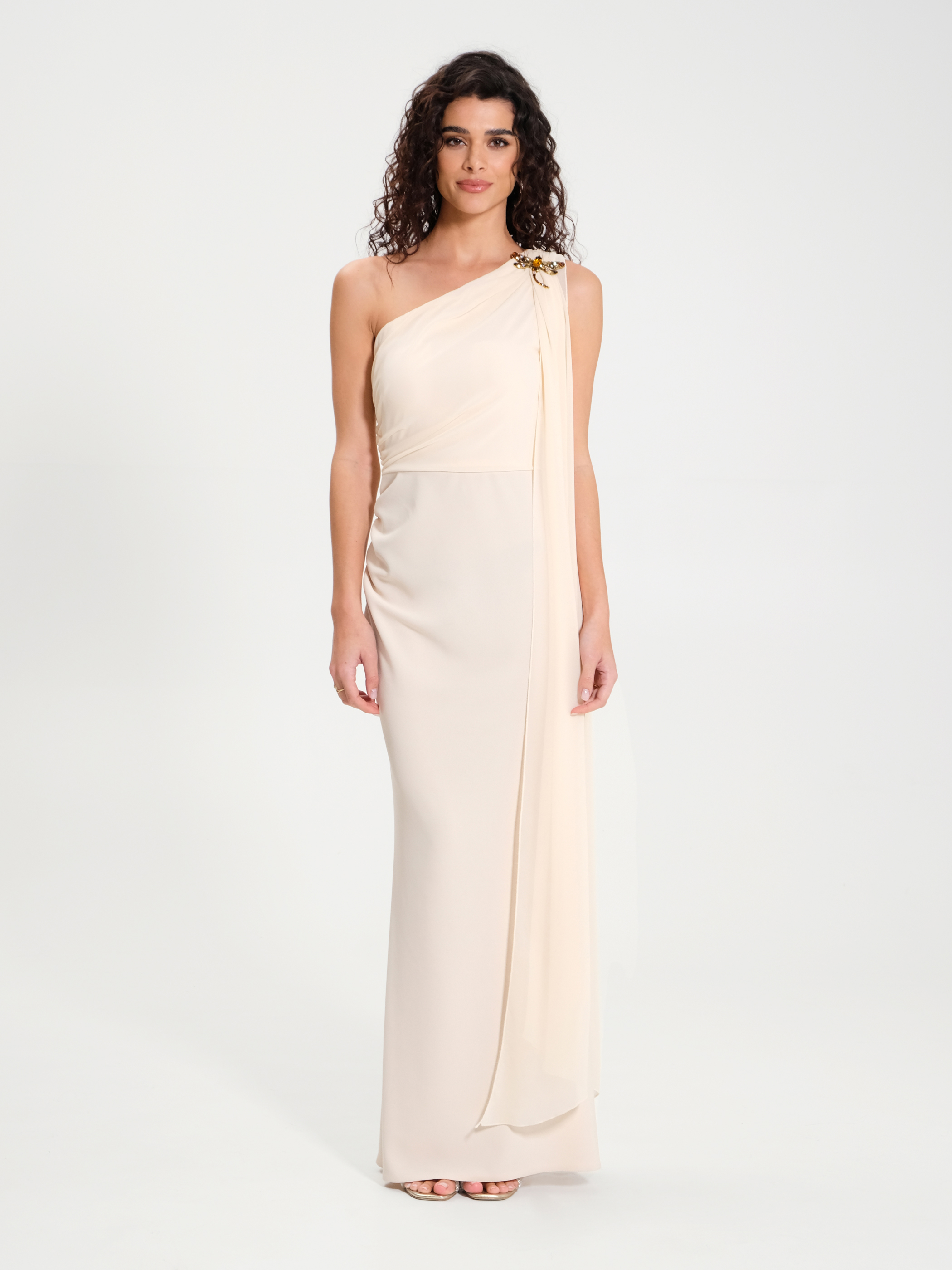Kleid eine seite schulterfrei