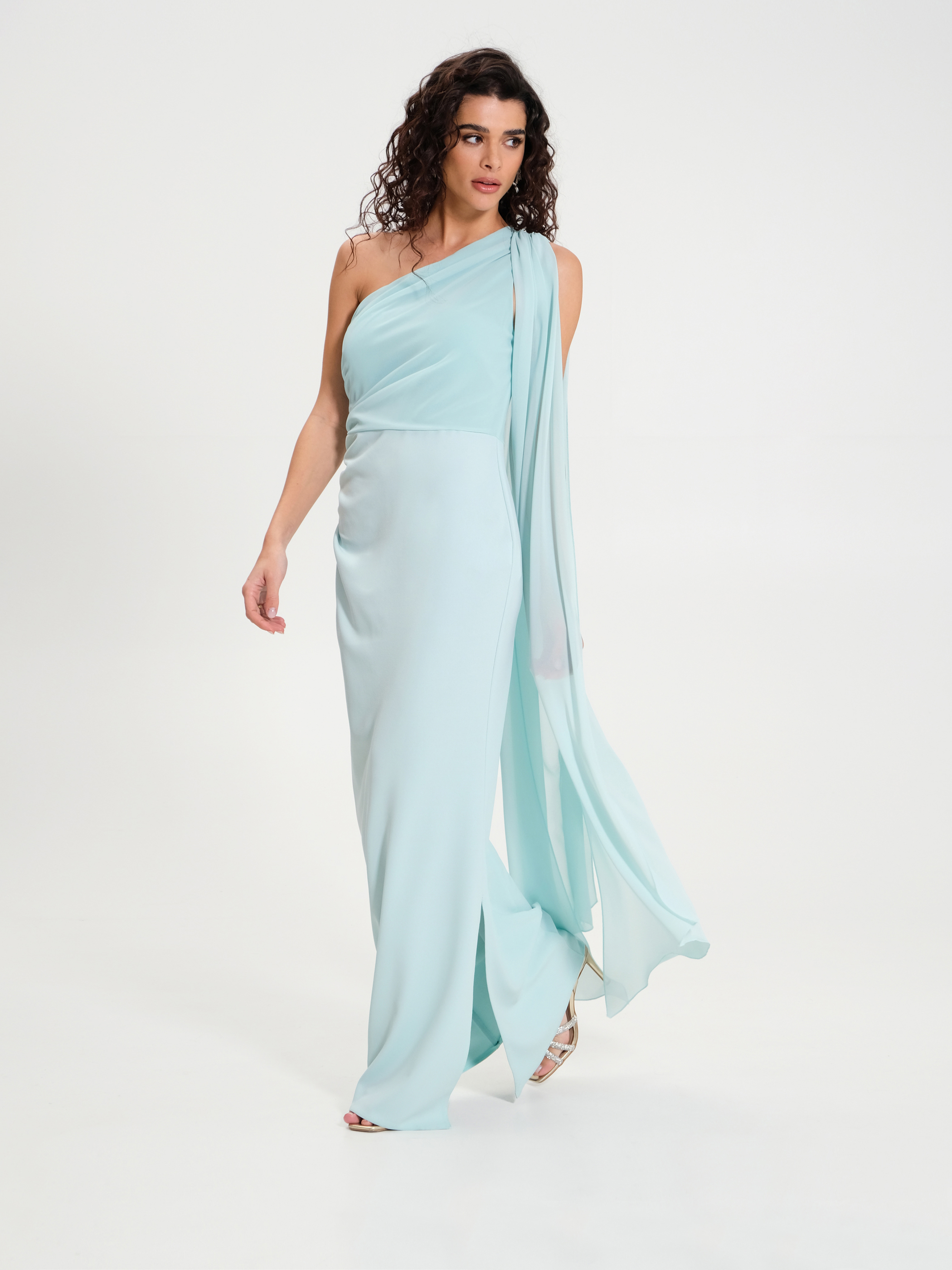 Kleid eine seite schulterfrei