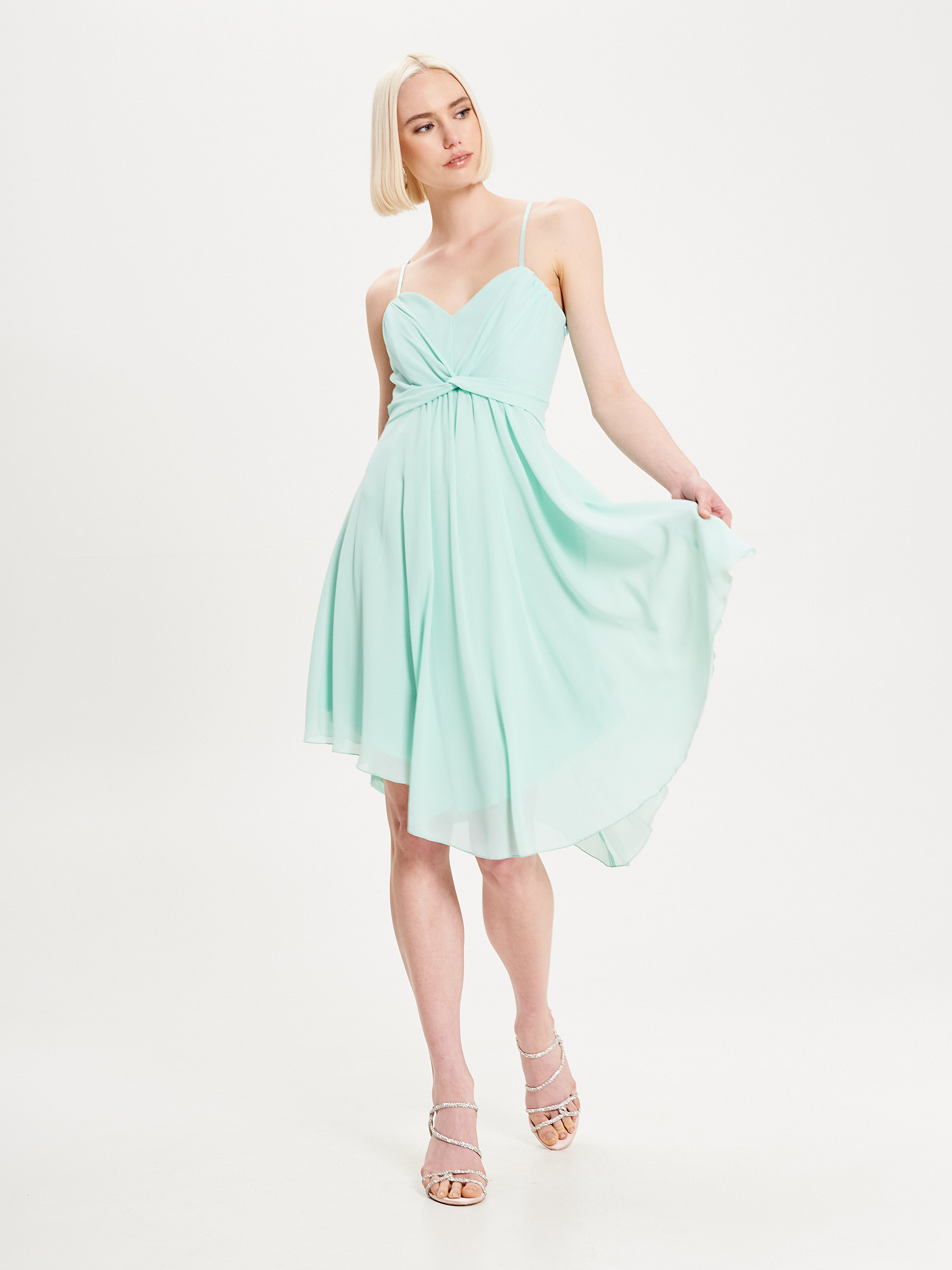 Robe coupe empire en crepe georgette