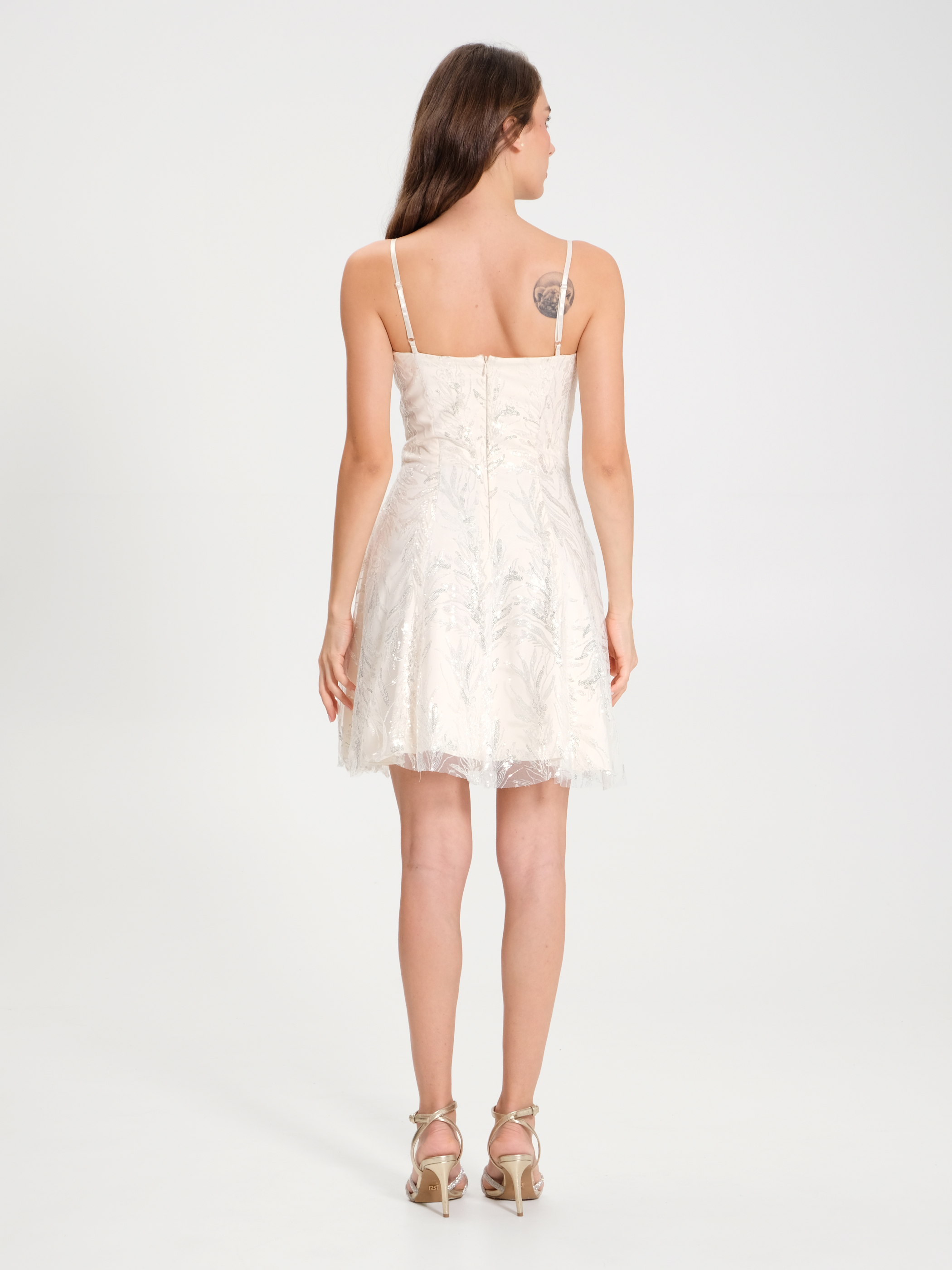 Short Tulle Dress with Sequins