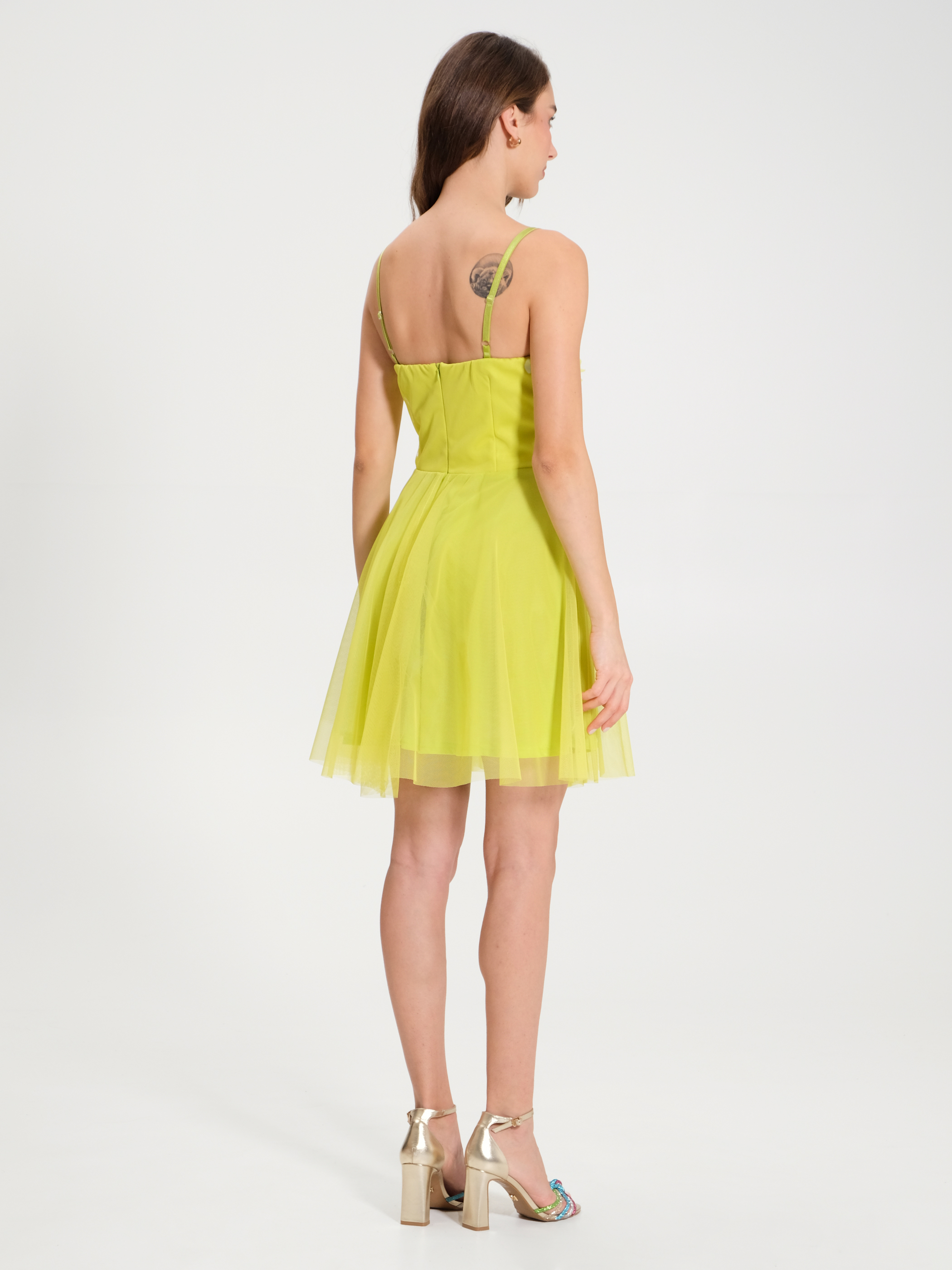 Vestito corto deals con tulle