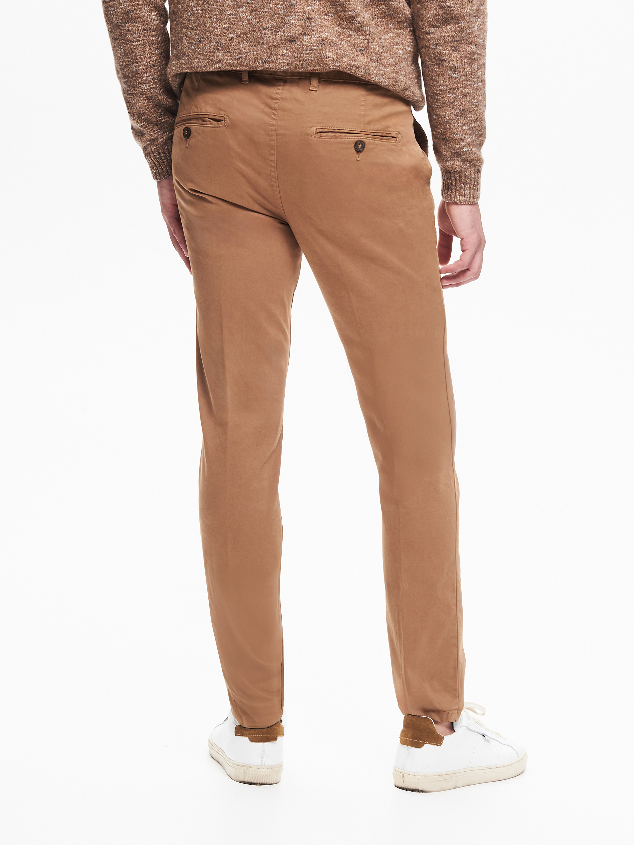 Pantalon chino homme basique camel QB24 Rinascimento