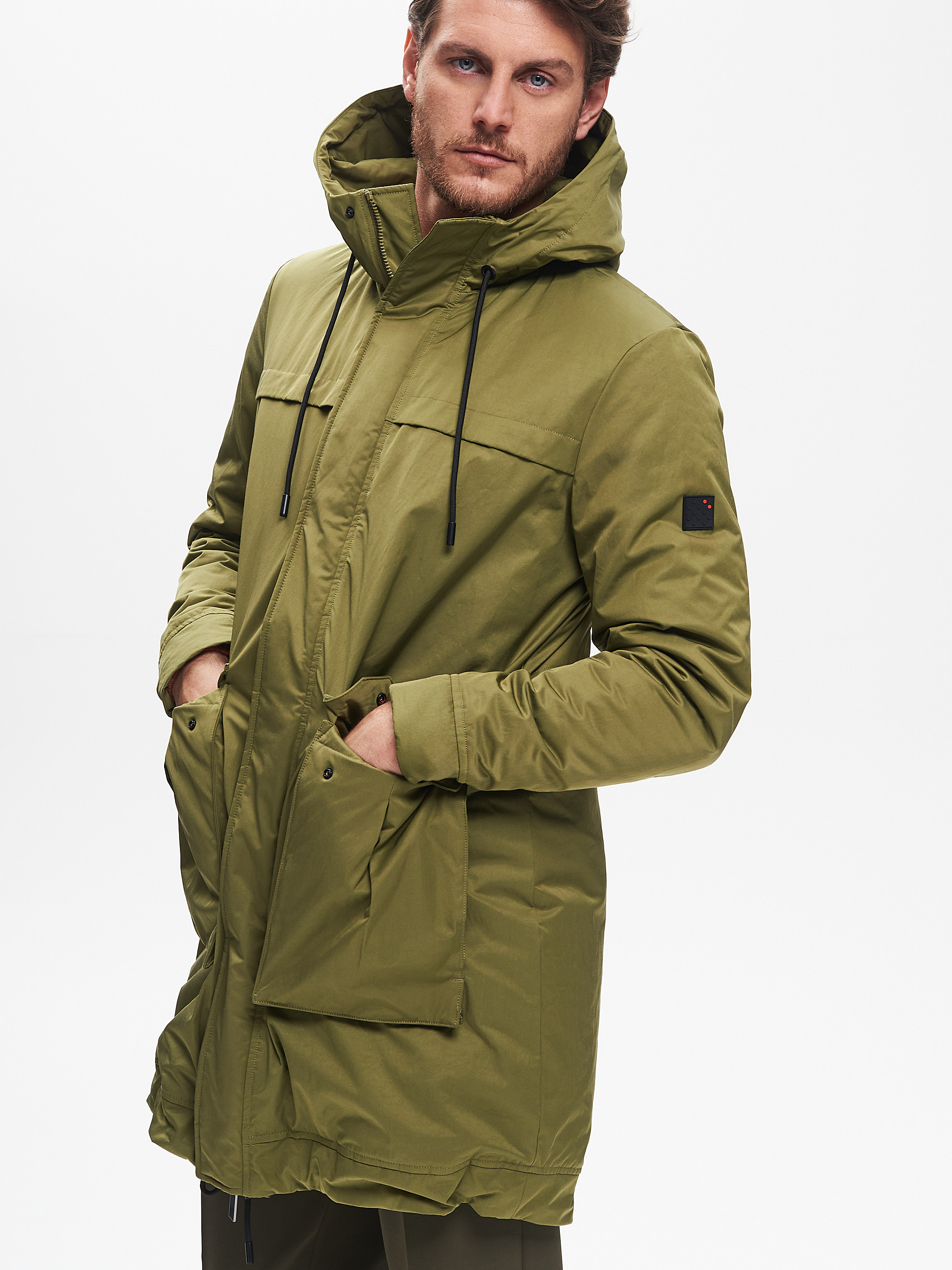 Parka Uomo con Imbottitura Repreve Verde QB24
