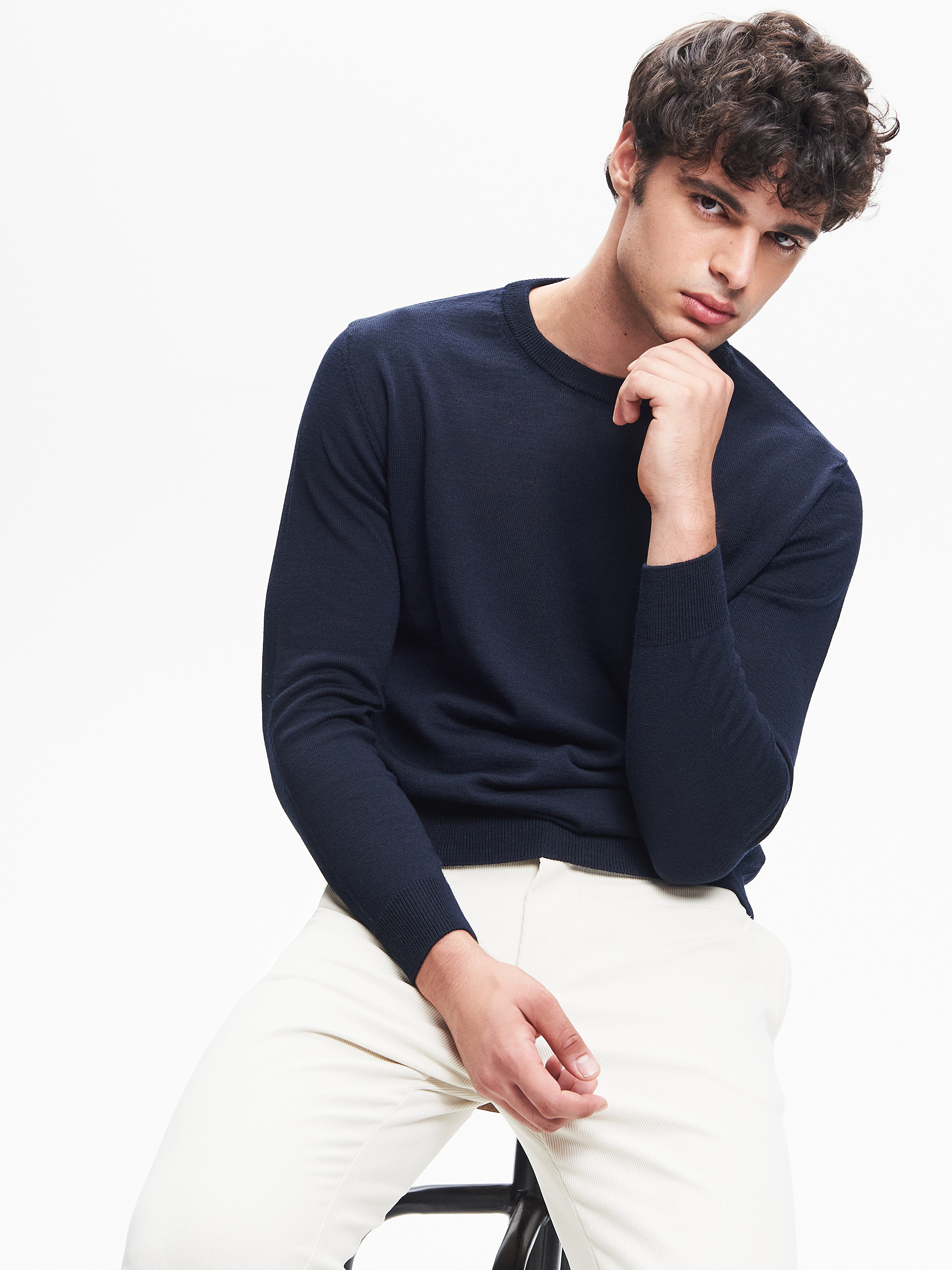 Pull col ras du cou homme shop