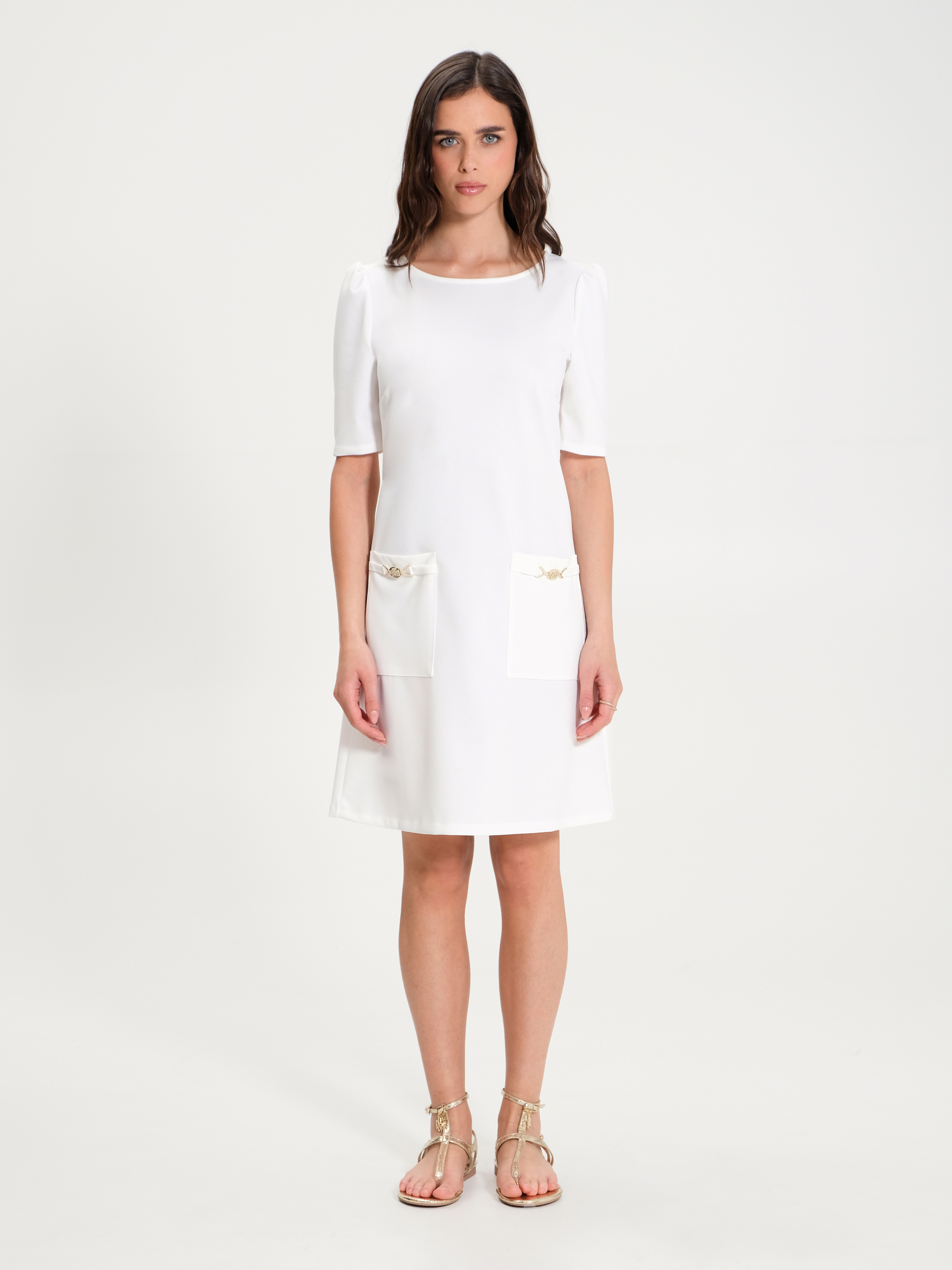 Kleid in A-Linie mit Taschen | Rinascimento