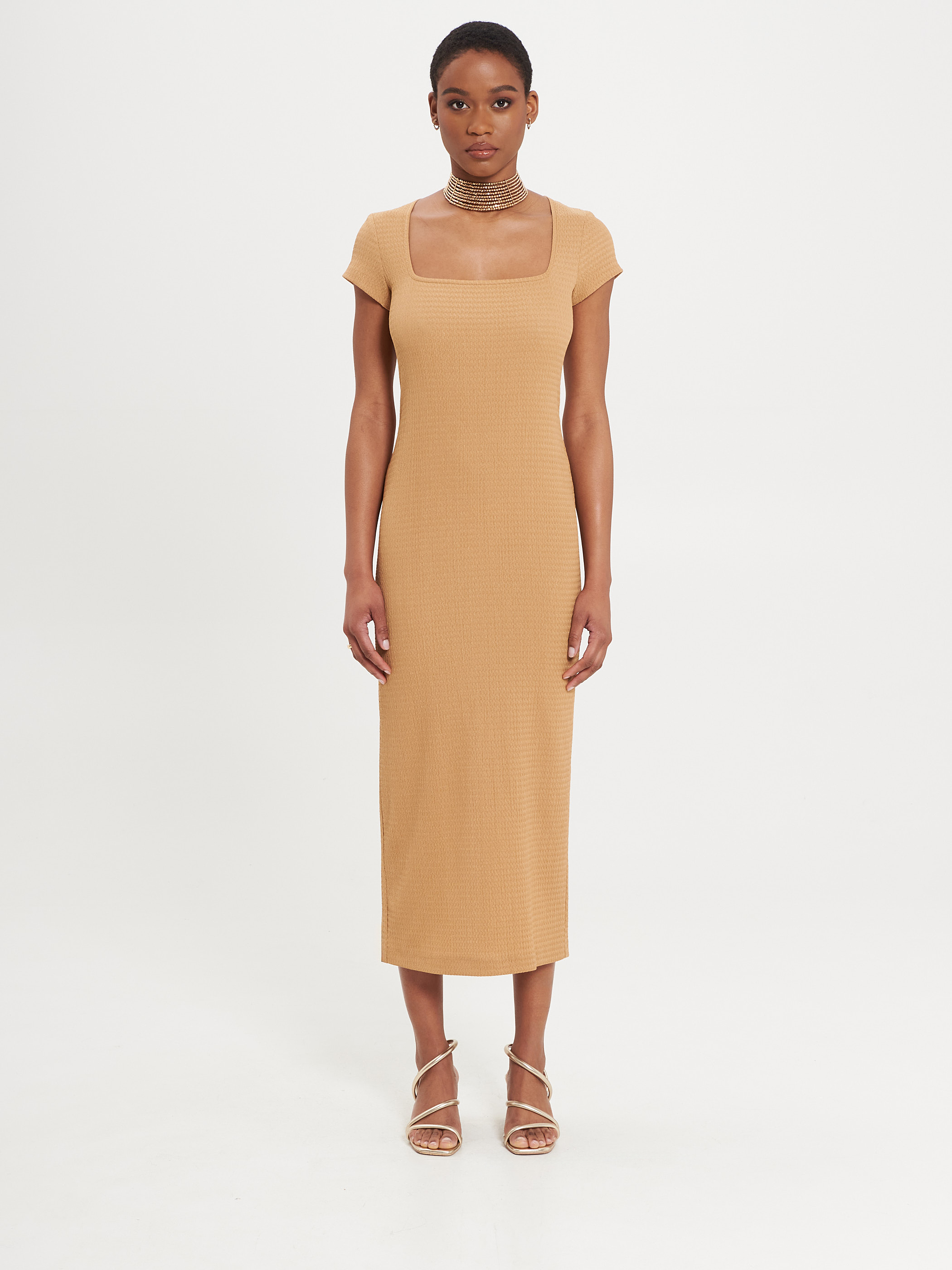 Stretch midi dress on sale