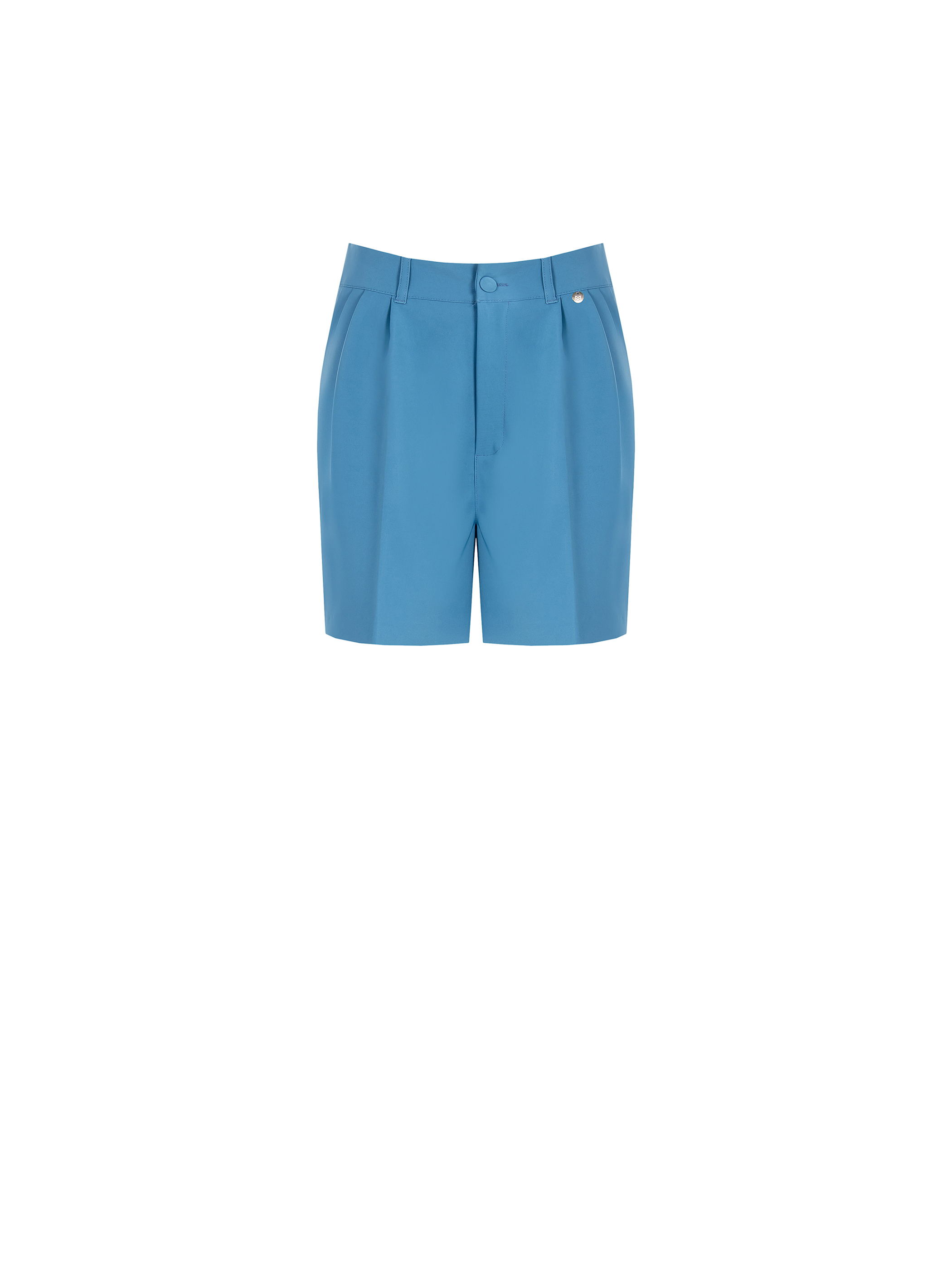 Pantalon palazzo corto azul aviacion con trabillas
