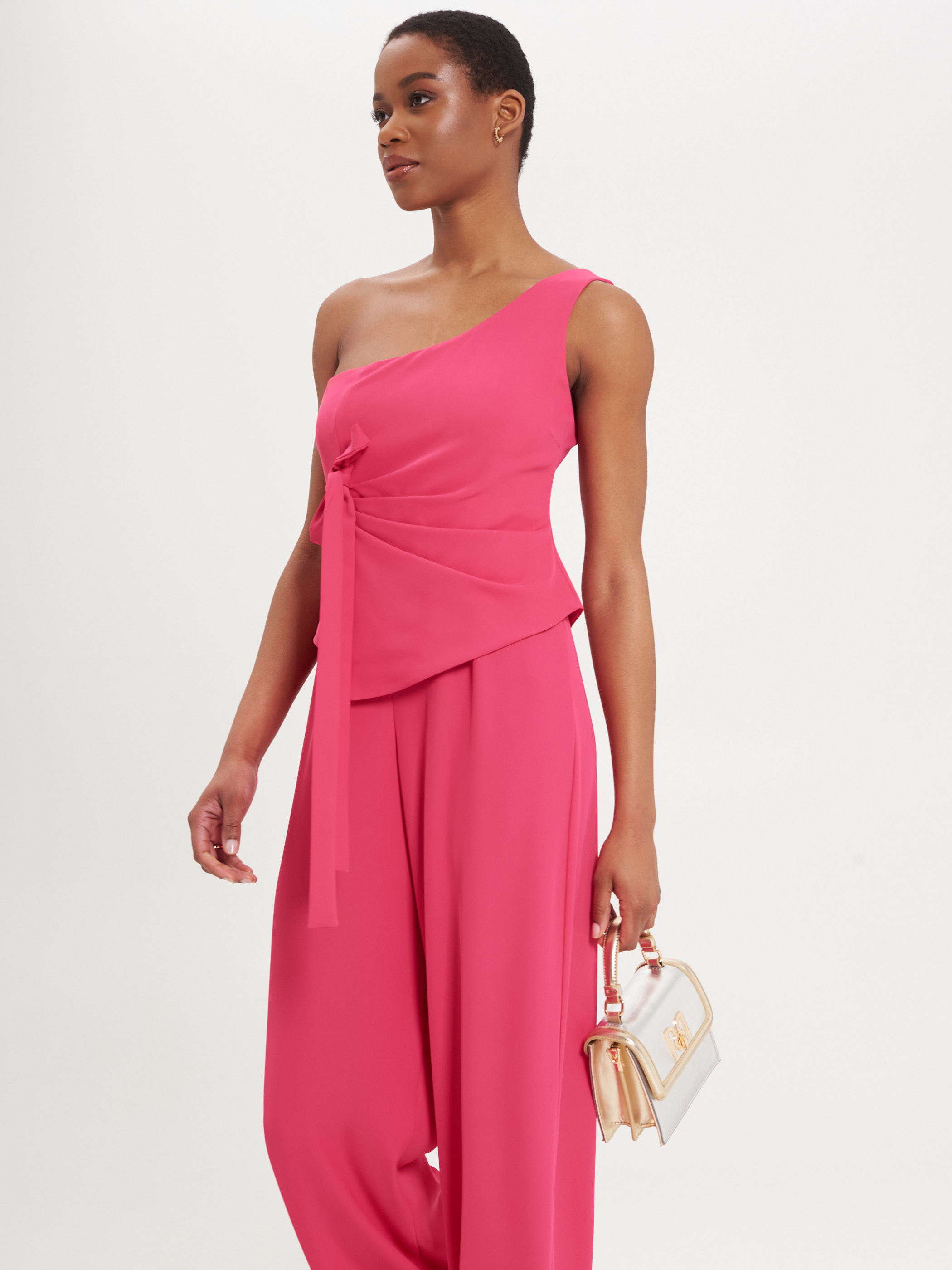 Pink flowy deals jumpsuit
