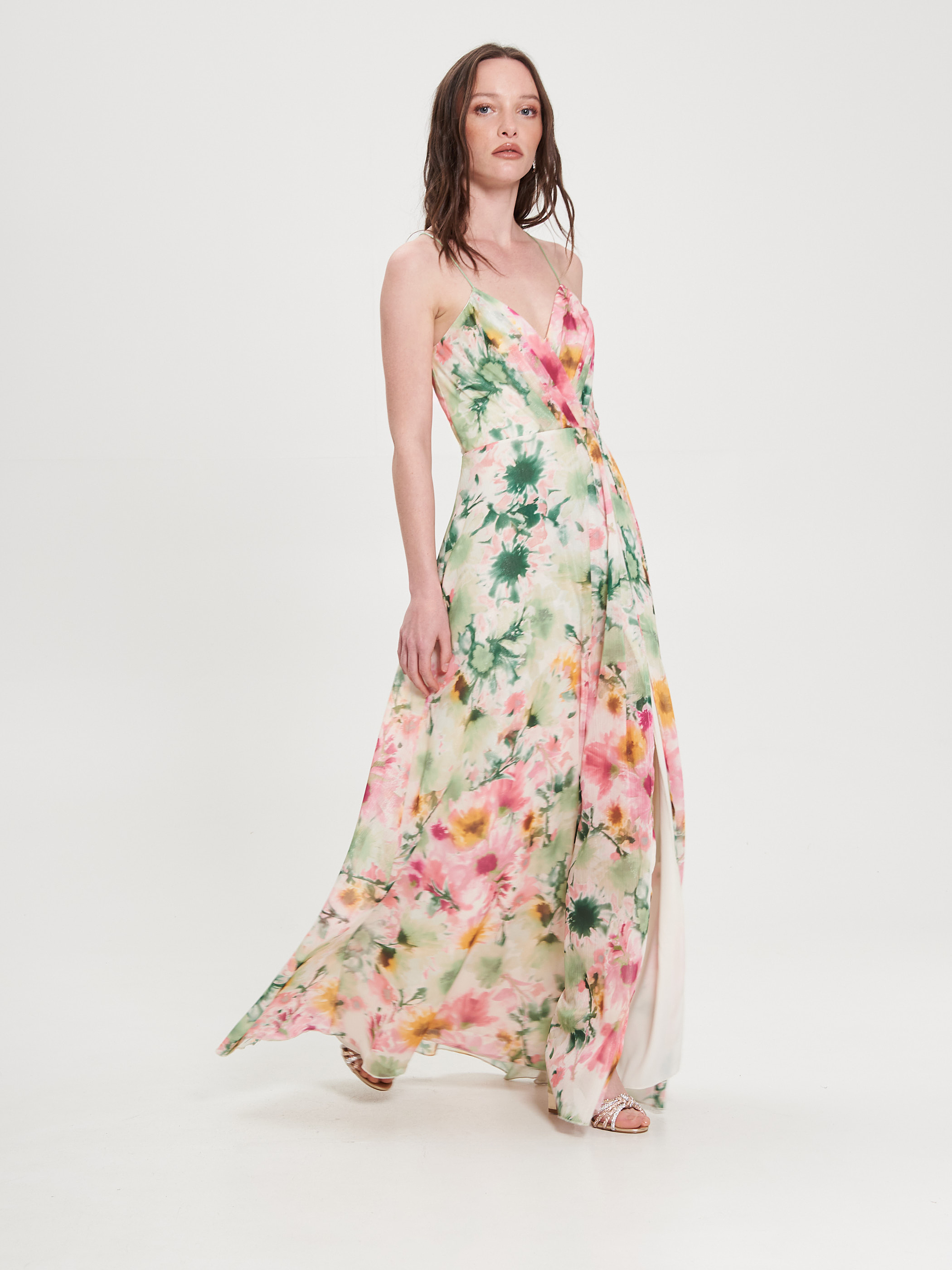 Kleid mit pflanzenmuster clearance