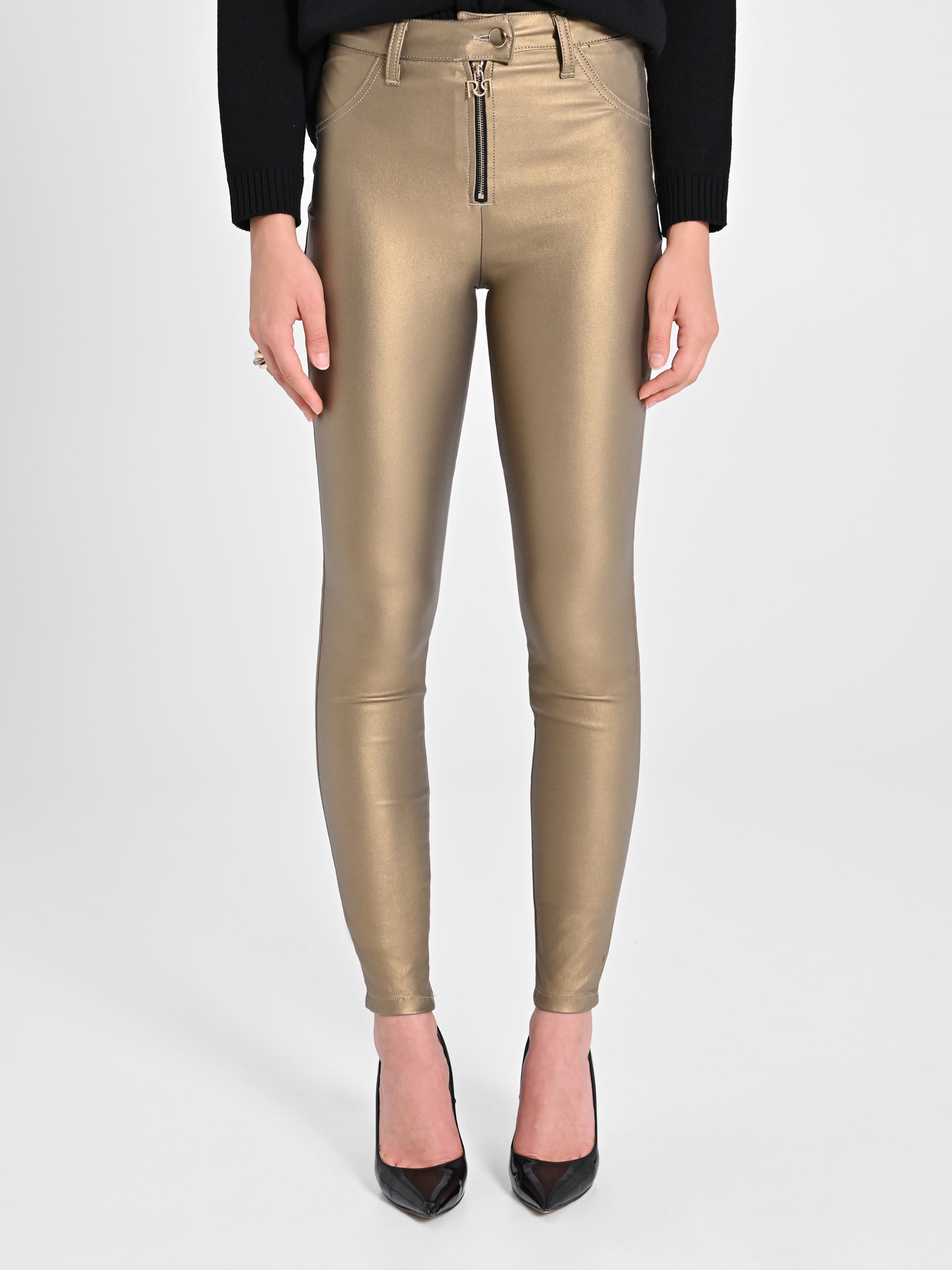 Gold Skinny Trousers