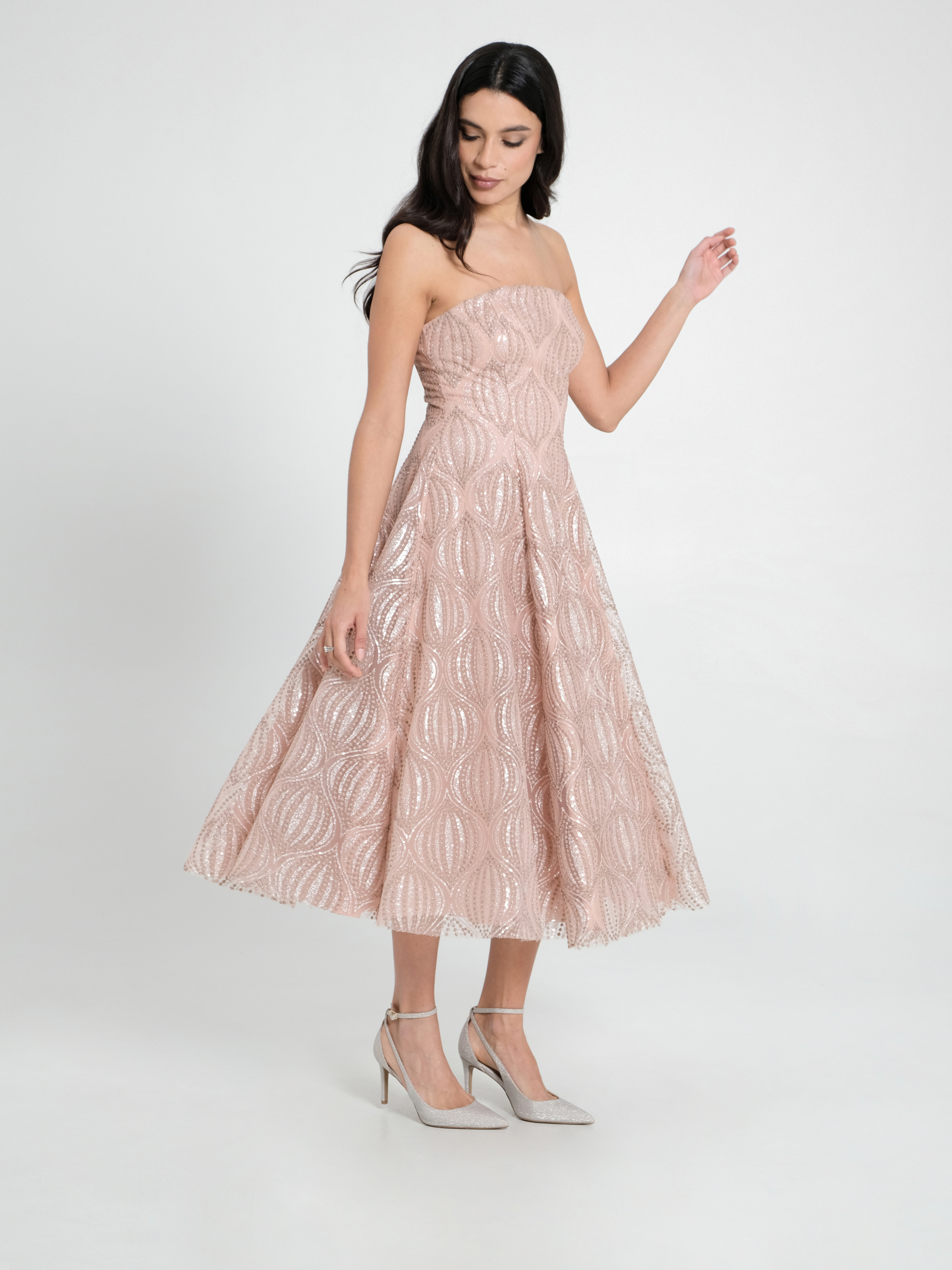 Vestito corto elegante rosa outlet