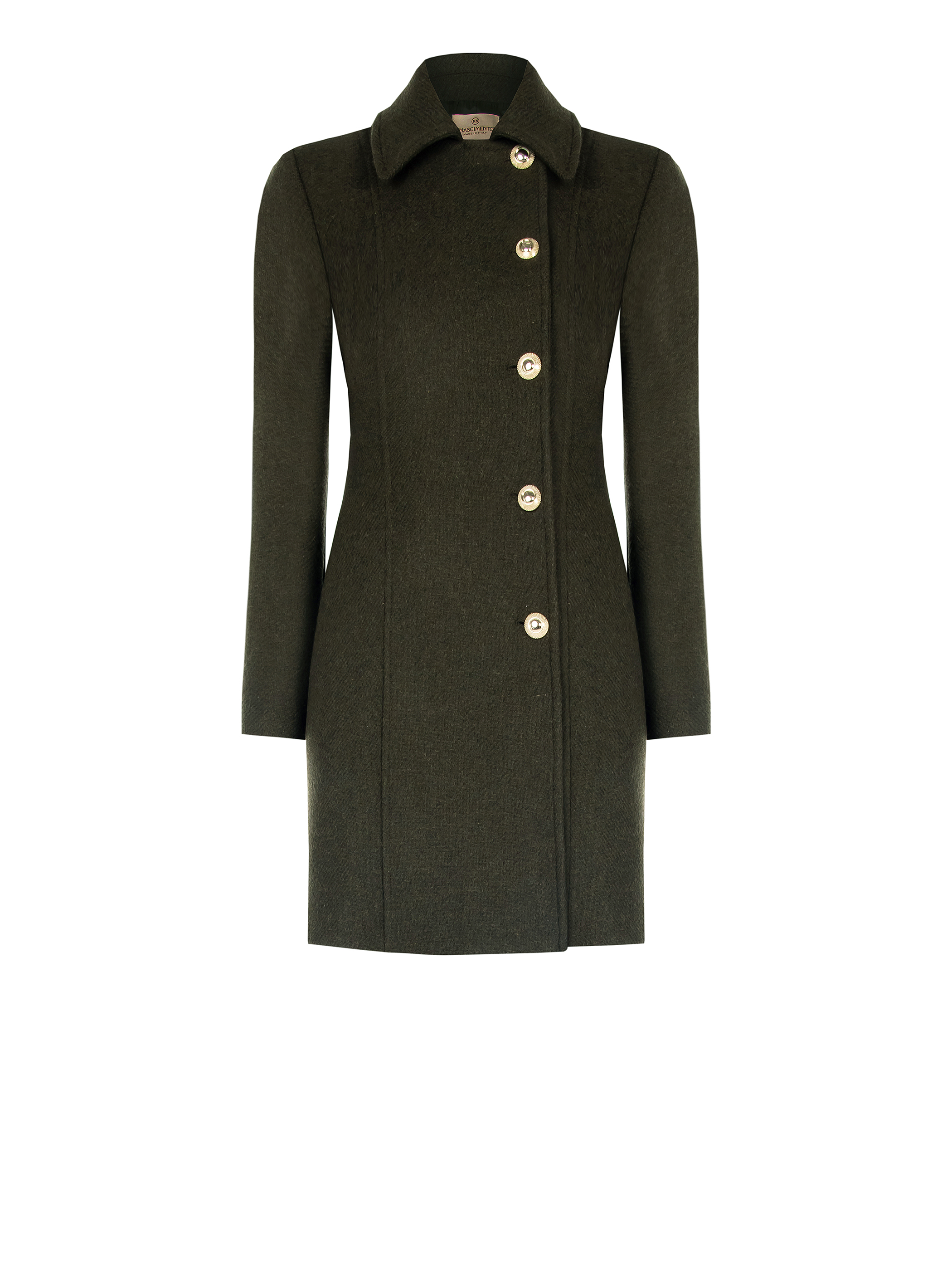 Moss green wool coat online