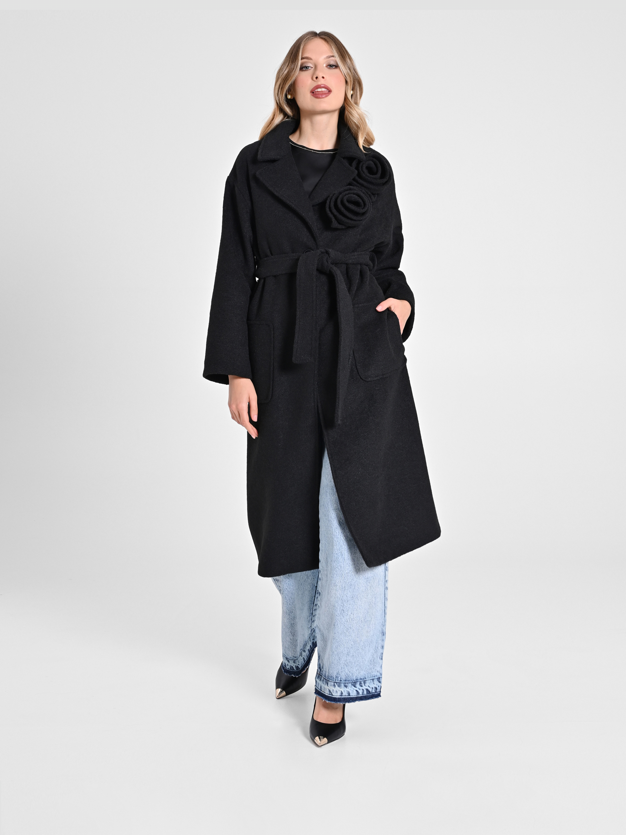 Long Coat with Roses | Rinascimento