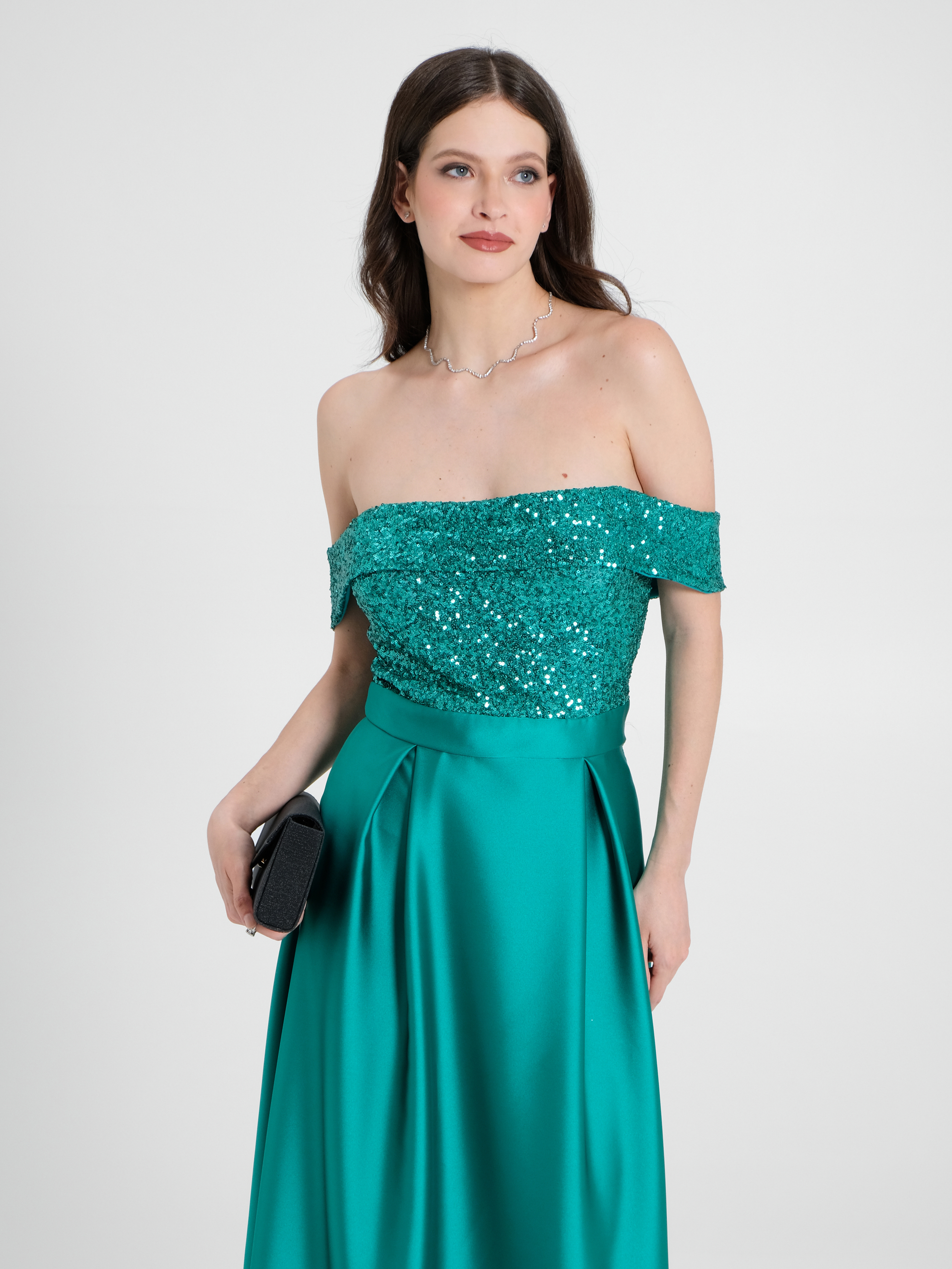 Vestito paillettes lungo on sale