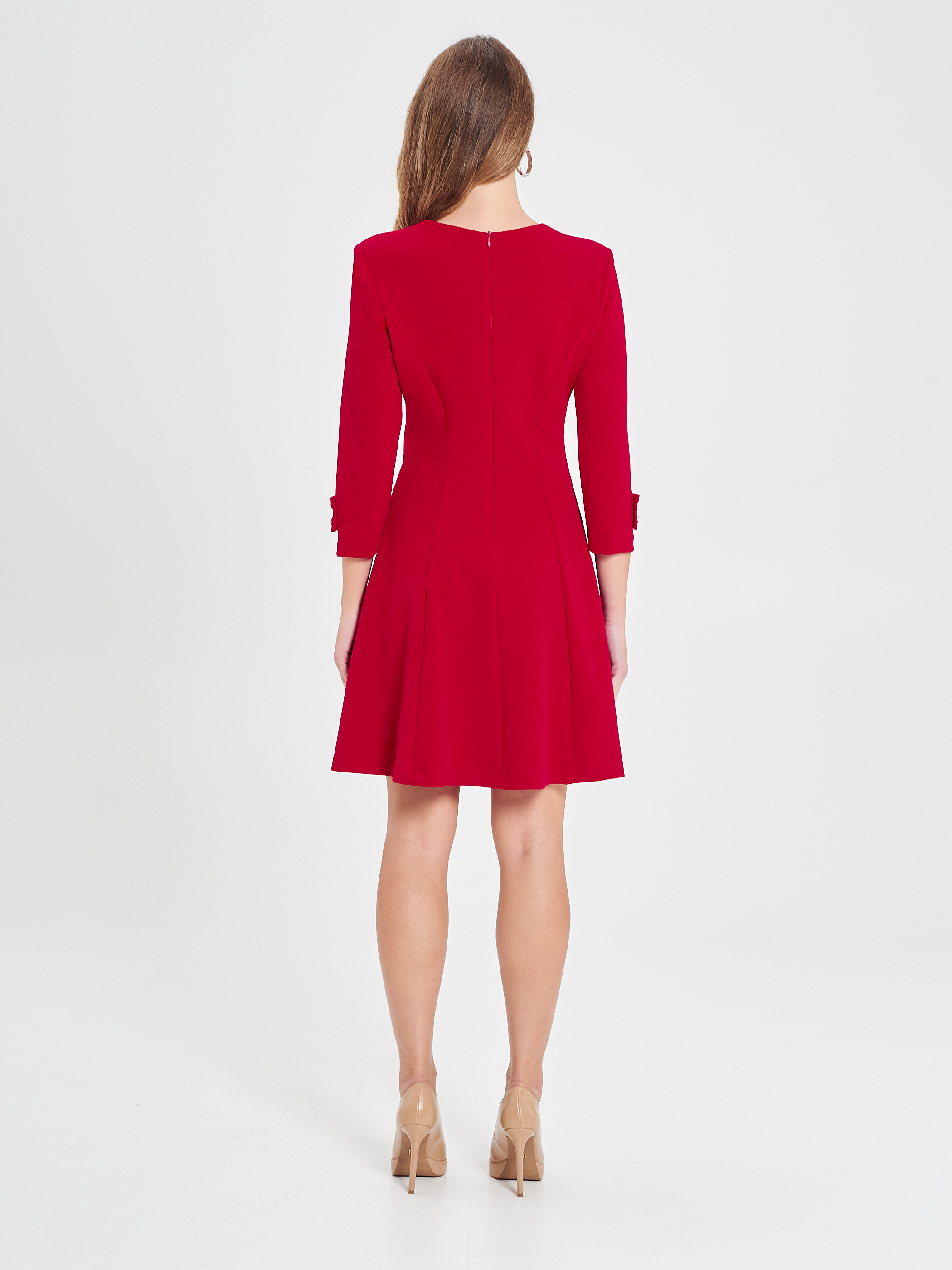 Robe rouge evasee cheap