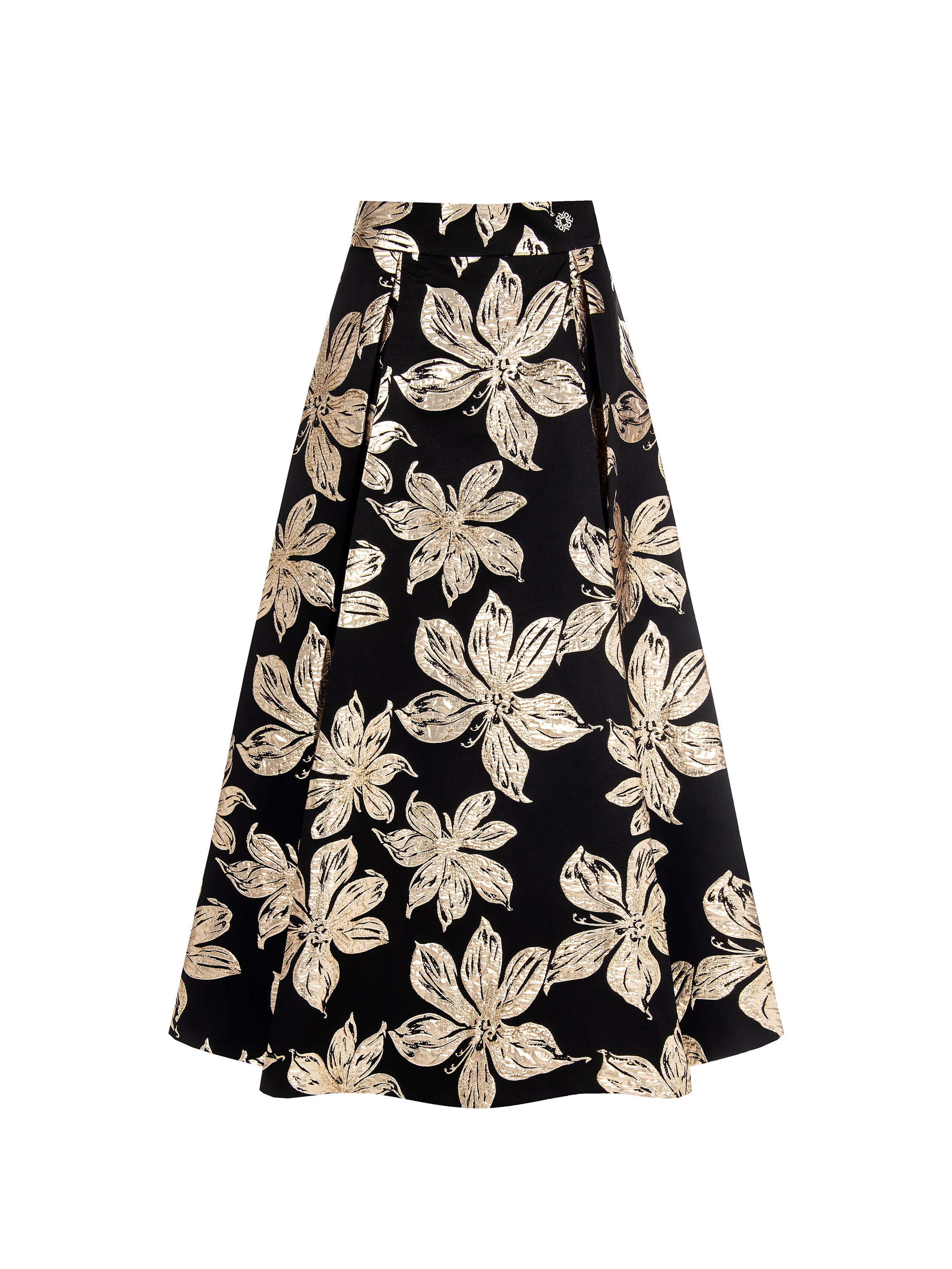 Gold Floral Skirt in Jacquard | Rinascimento