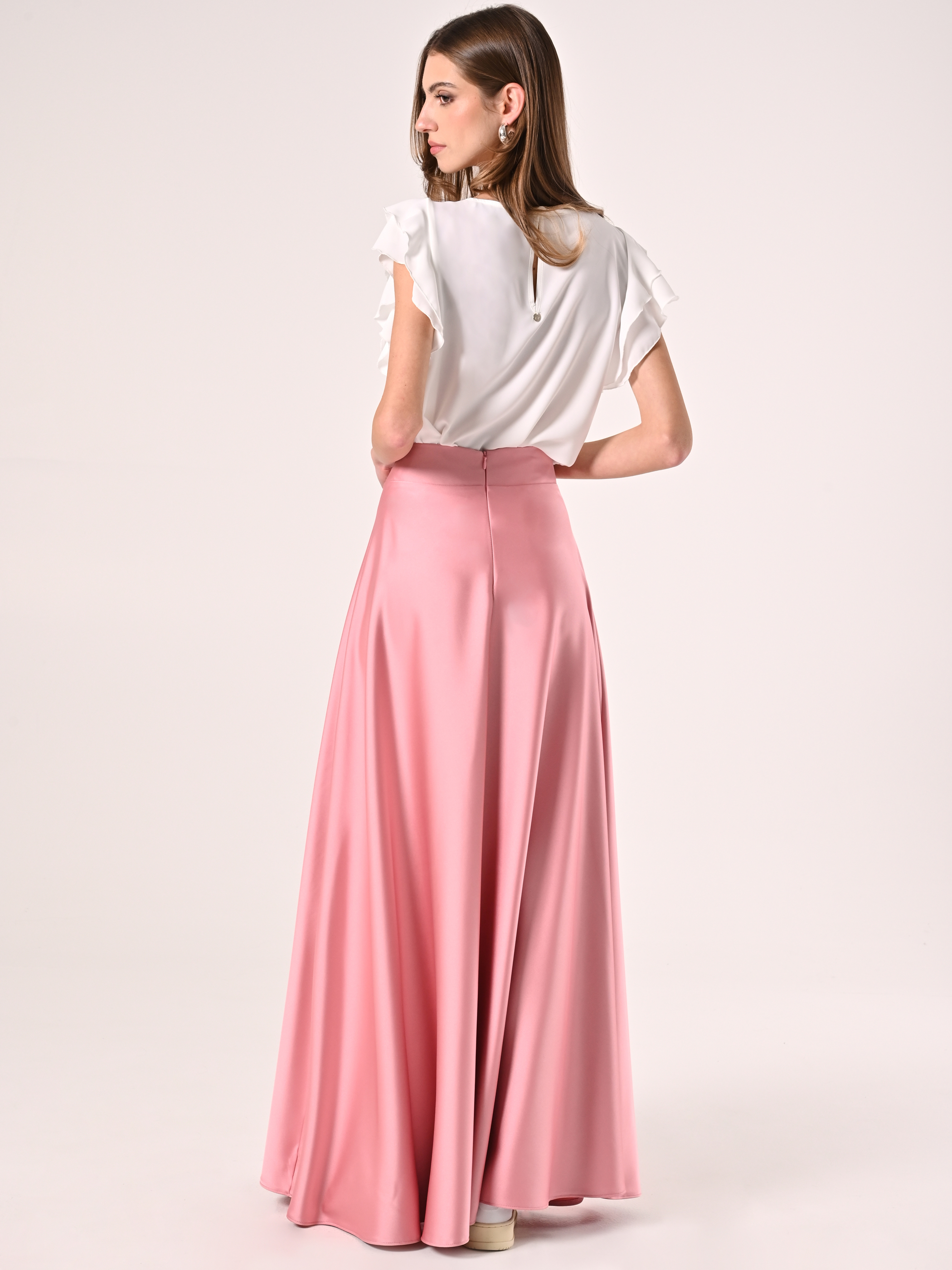 Pink Satin Skirt | Rinascimento